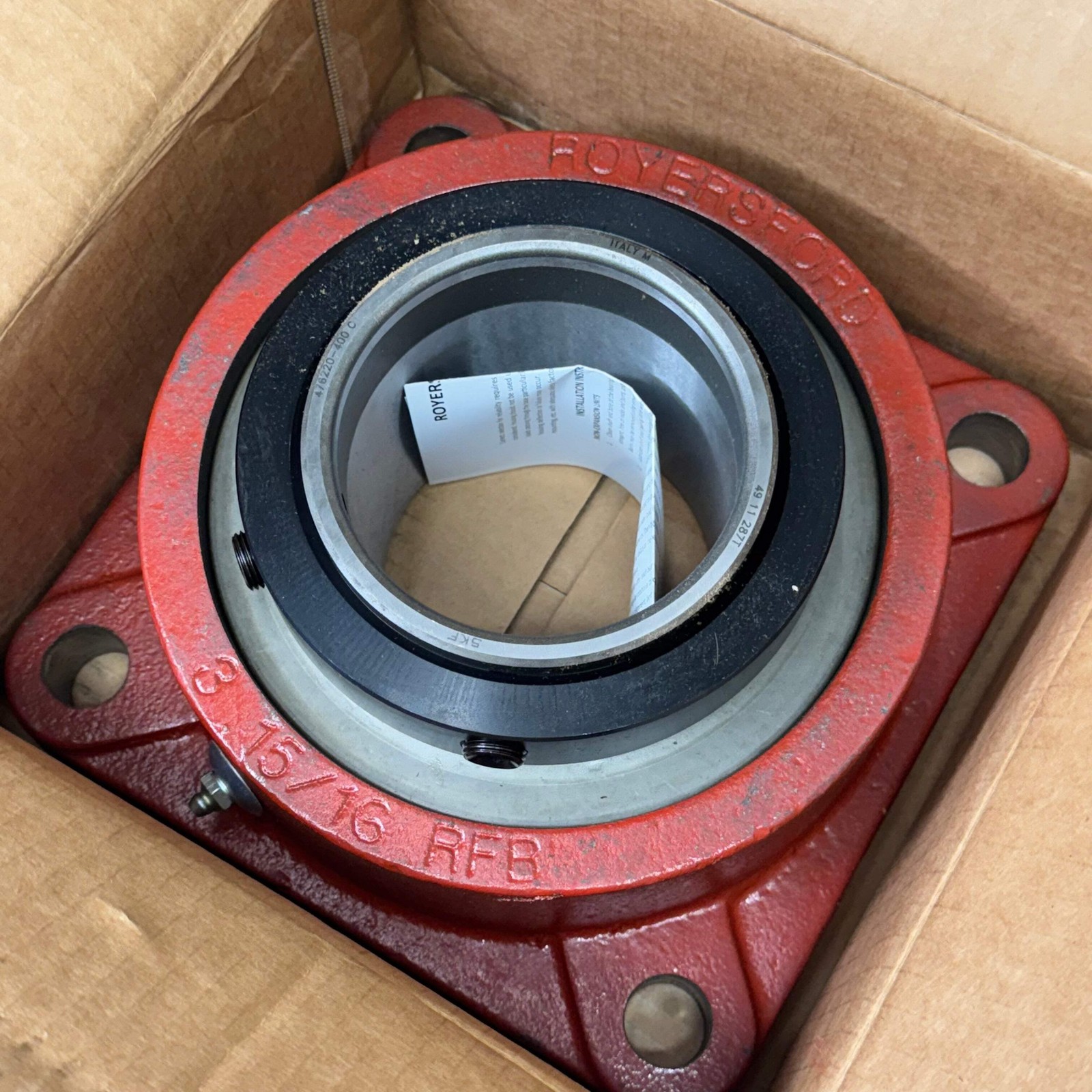 ROYERSFORD Spherical 4Bolt Flange Bearing 4″Non-Expansion SKF Inserts 40-05-N400