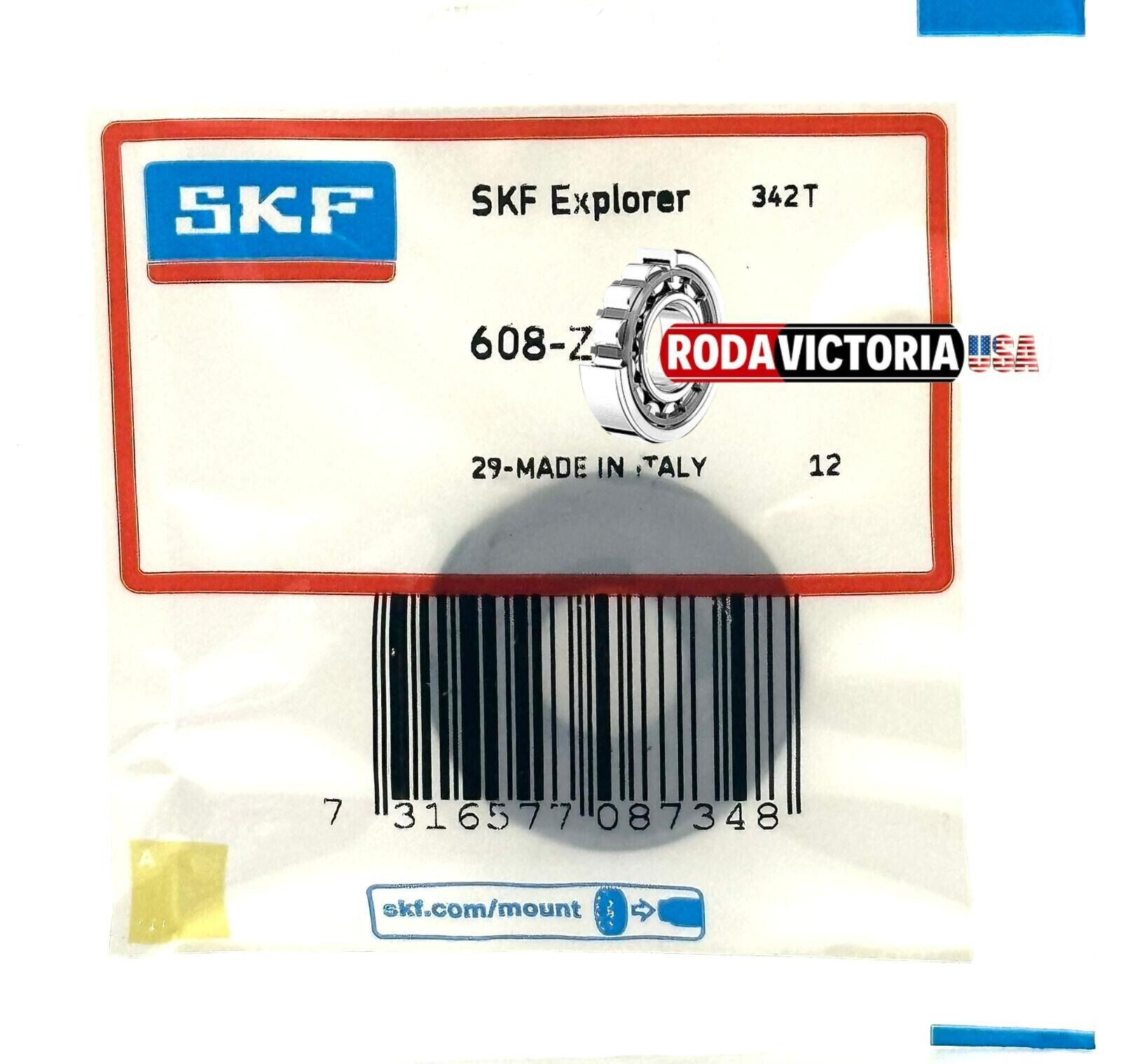 SKF 608 Z BALL BEARING, METAL SHIELDED ONE SIDE 8x22x7mm