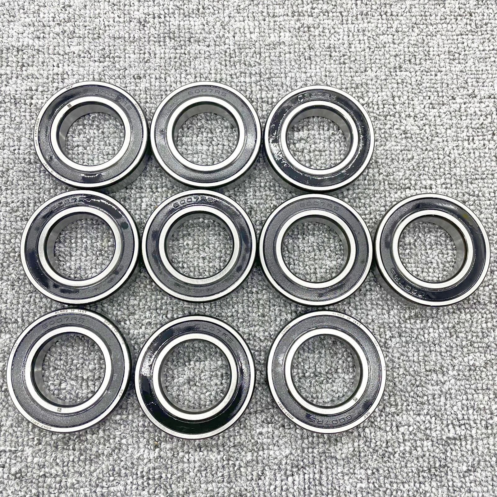 10pcs 6007 2RS1 Rubber Sealed Deep Groove Ball Bearing 35x62x14mm 6007RS