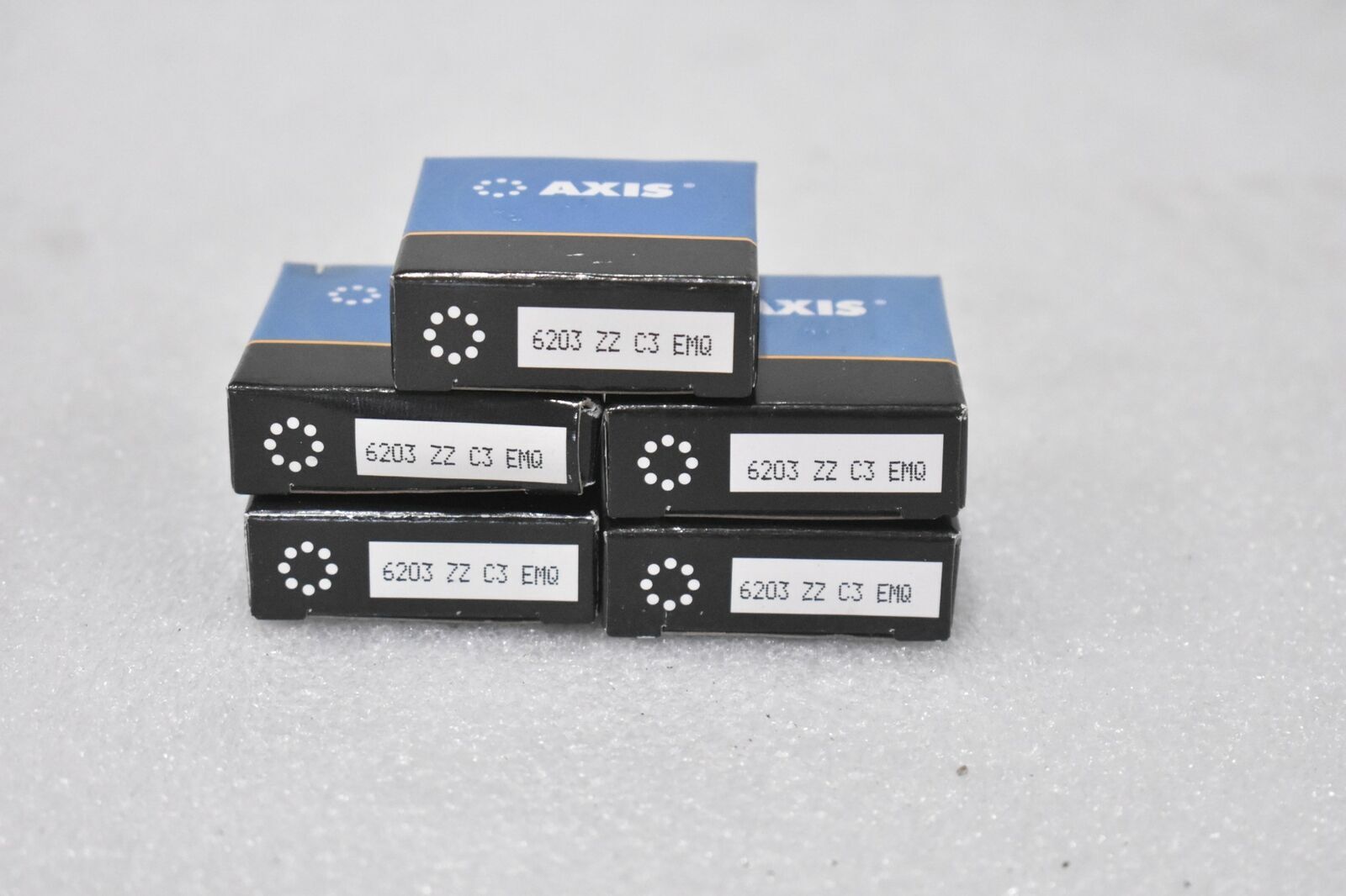 AXIS 6203-ZZ-C3-EMQ DEEP GROOVE BALL BEARINGS QUALITY ELECTRIC MOTOR (LOT OF 5)