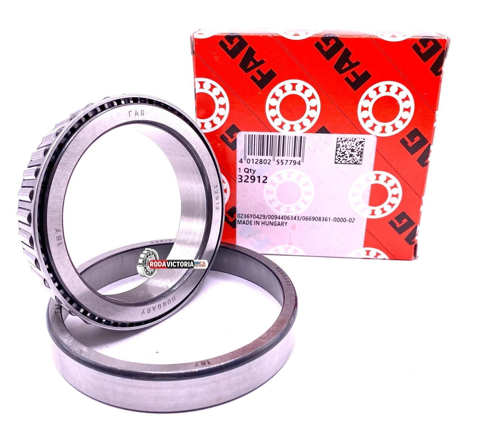 FAG 32912 Deep Groove Ball Bearing, Rubber Sealed 30x72x30.20 mm