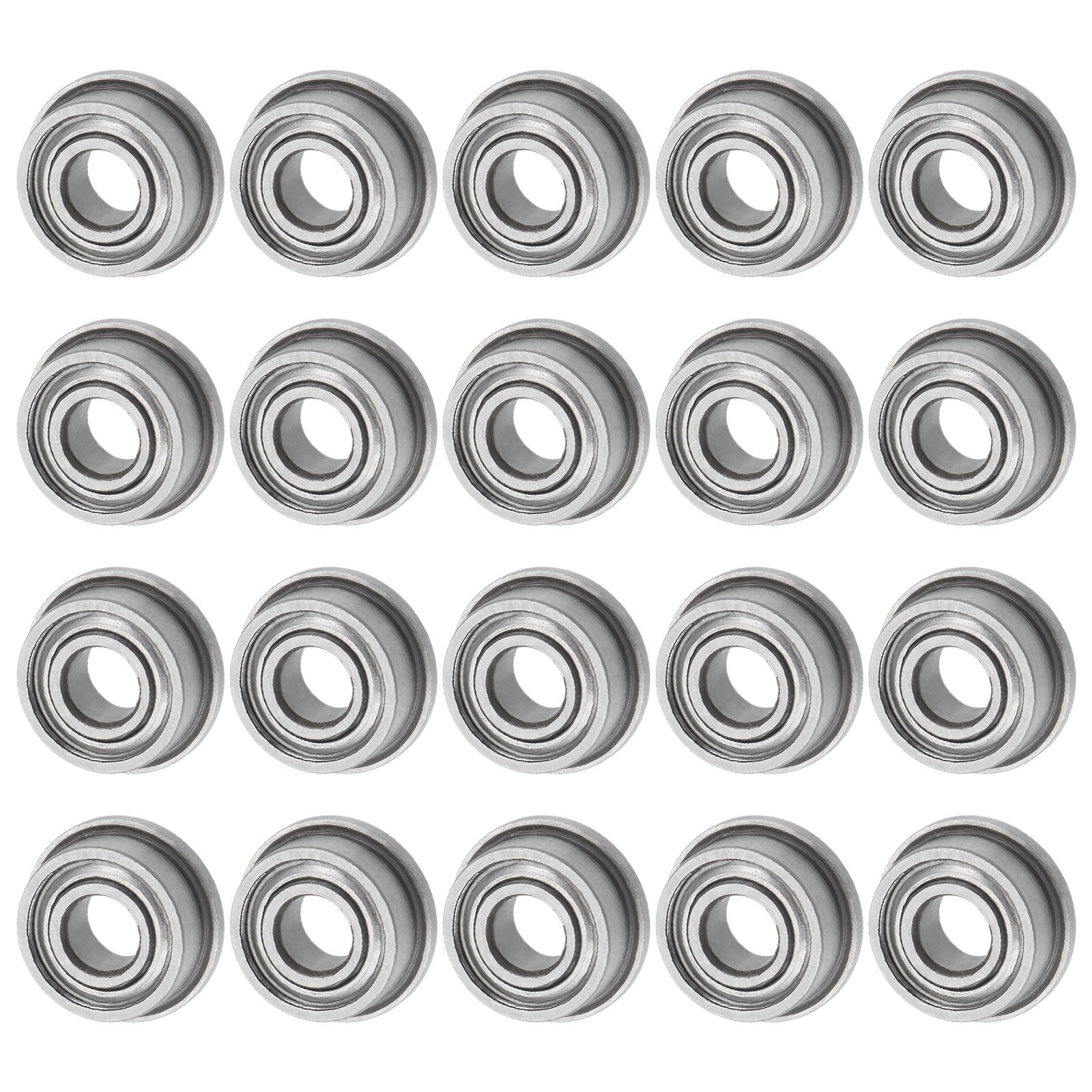 F683ZZ Flanged Ball Bearing 3x7x3mm Shielded Chrome Steel Flange Bearings 20pack