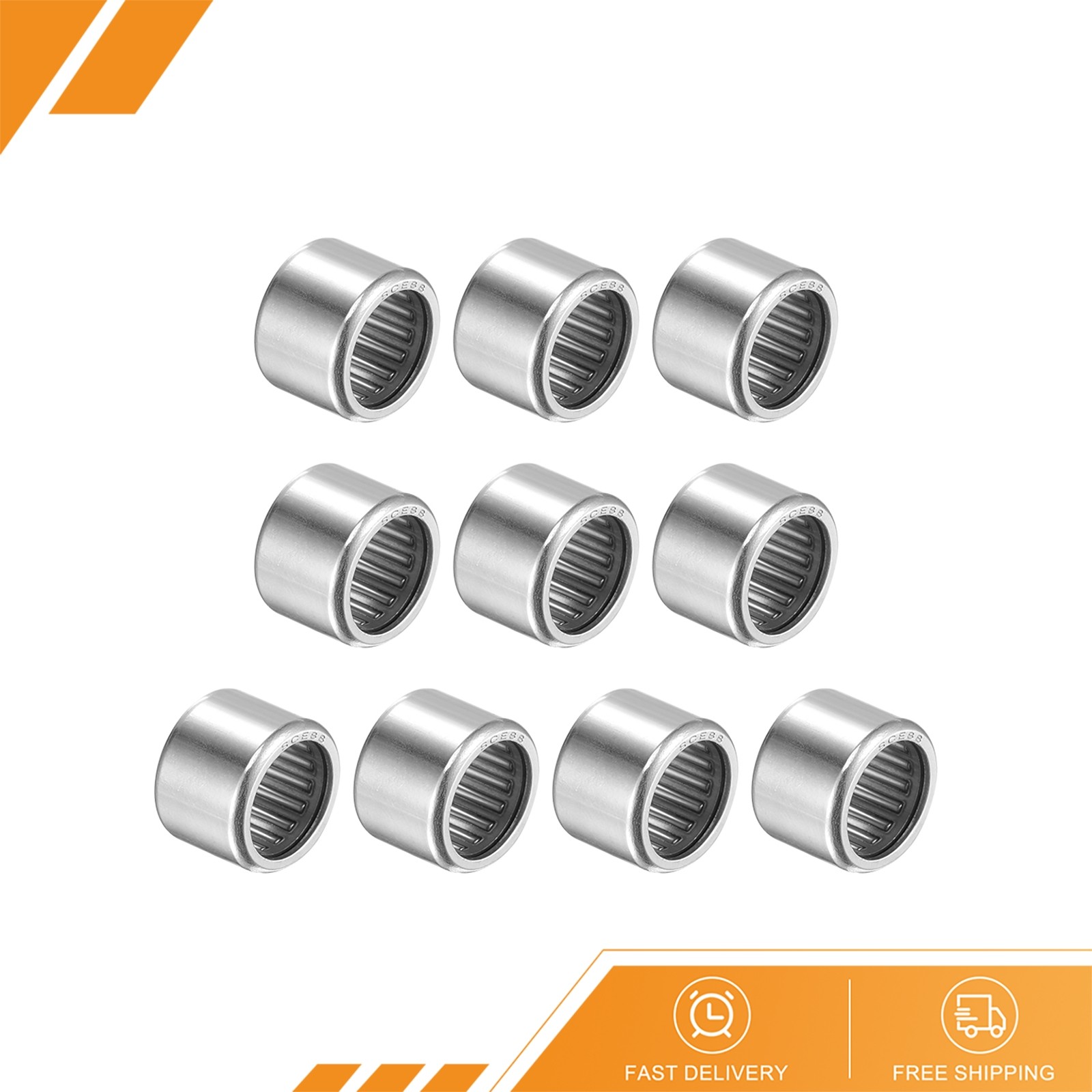 10pcs – SCE88 Needle Roller Bearings 1/2″ x 11/16″ x 1/2″ Chrome Steel Open End