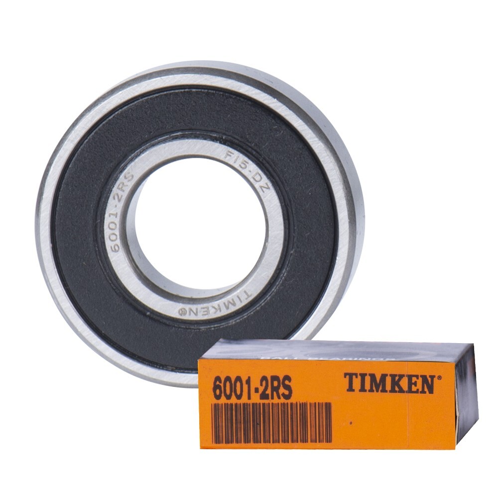 2PCS TIMKEN 6001-2RS 12X28X8MM Double Rubber Seal Ball Bearings 6001RS