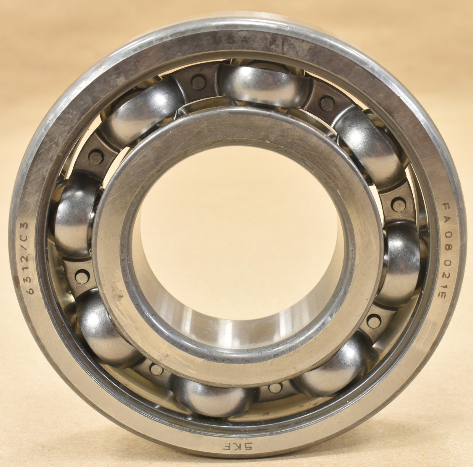 SKF 6312/C3, Single Row Deep Groove Ball Bearing, 60mm ID x 130mm OD x 31 mm W