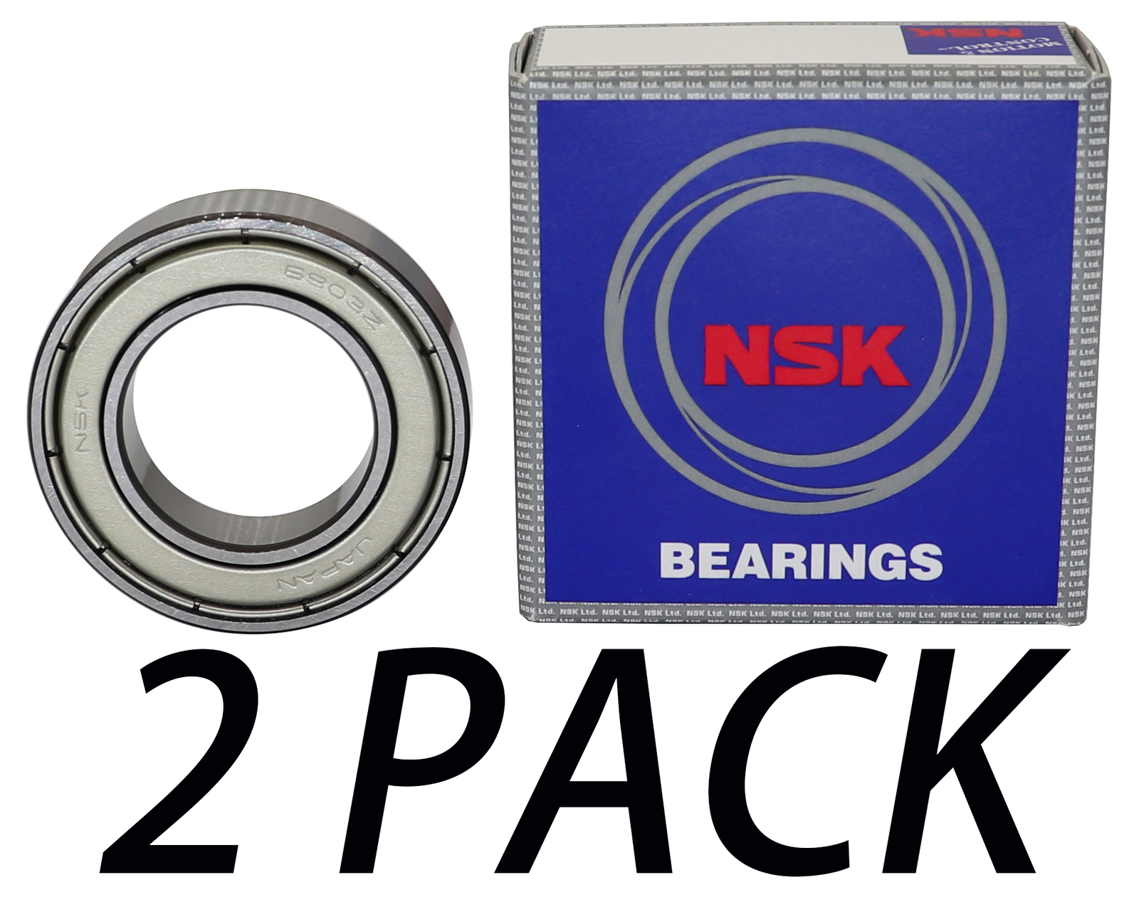 2PACK NSK 6903ZZ 6903-2Z 17X30X7MM Double Metal Sealed Bearings