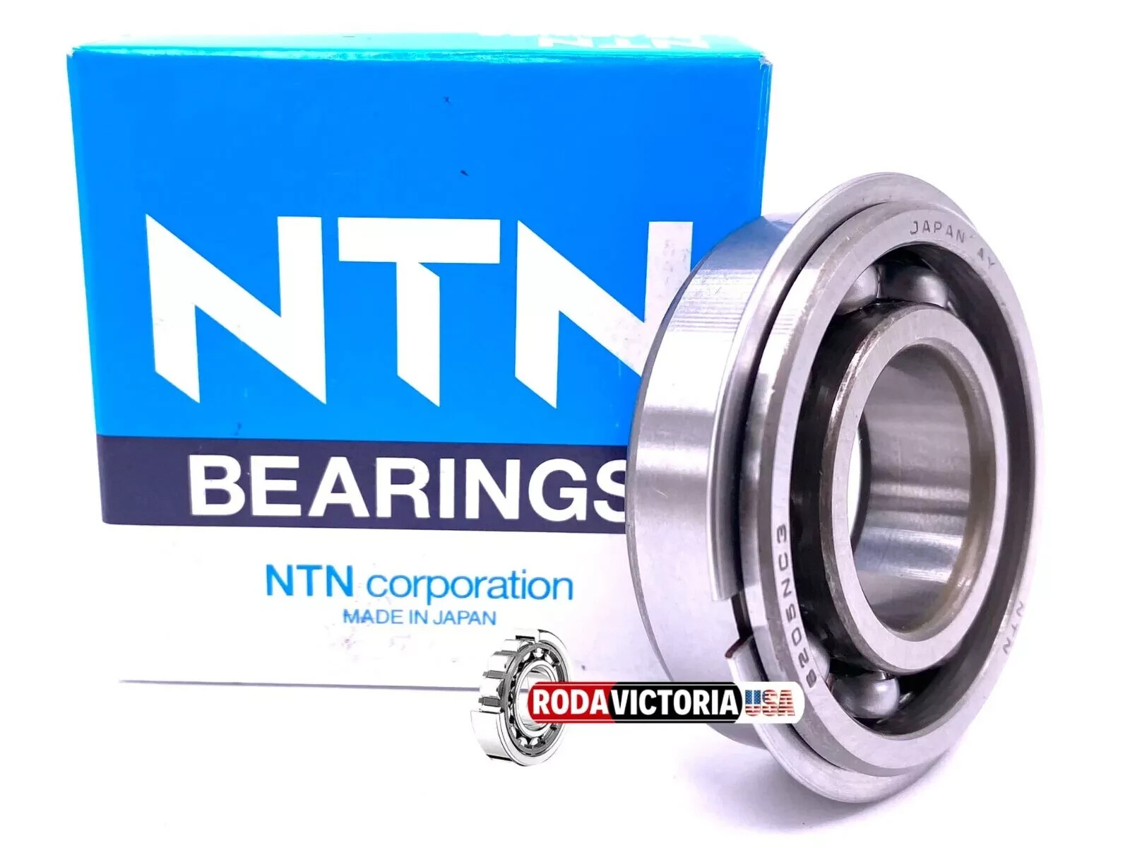 NTN Japan 6205 NR C3 Ball Bearing, Open Type + Snap Ring 25x52x15 mm
