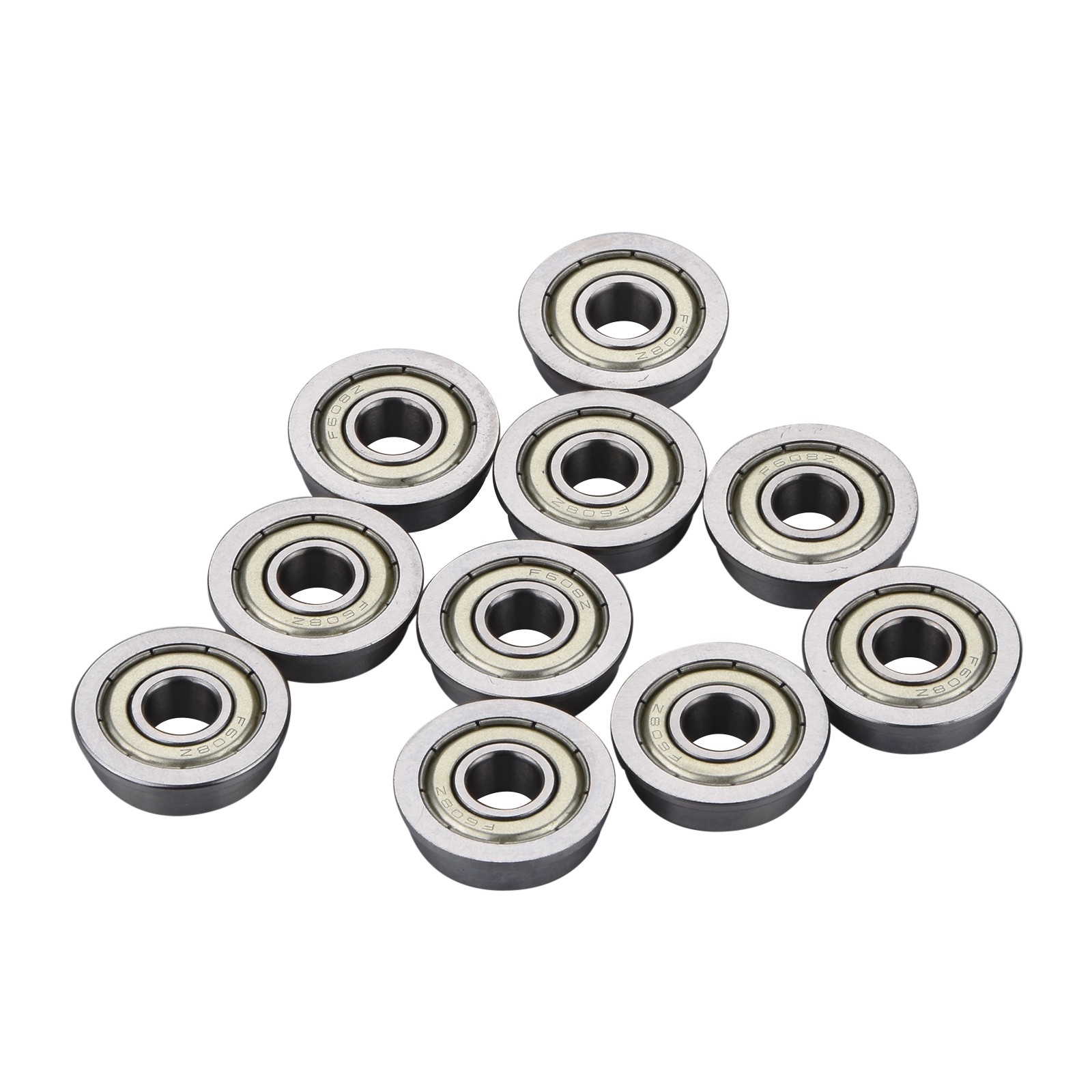10Pcs Metric Flanged Bearing F608ZZ Replacement 8*22*7 mm Flange Ball Bearing/