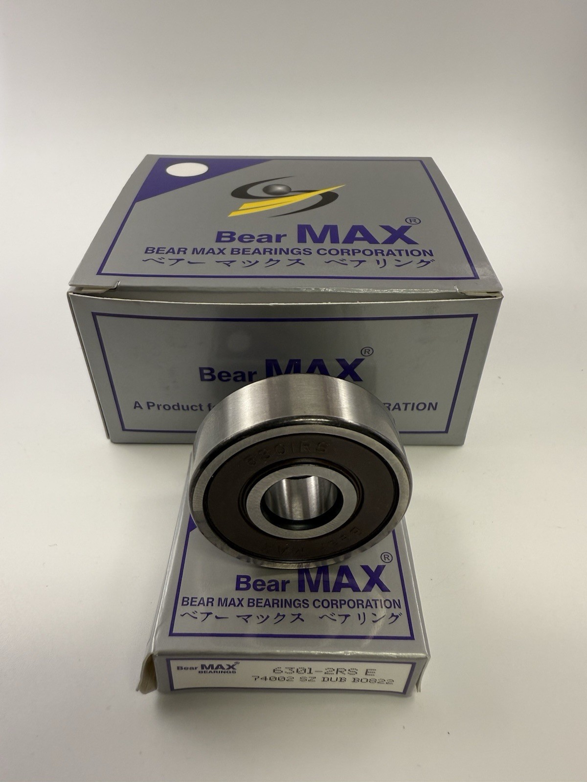 30 pcs BearMAX 6301-2RS EMQ 12x37x12mm Dbl Rubber Seal DG Ball Bearings 63012RS