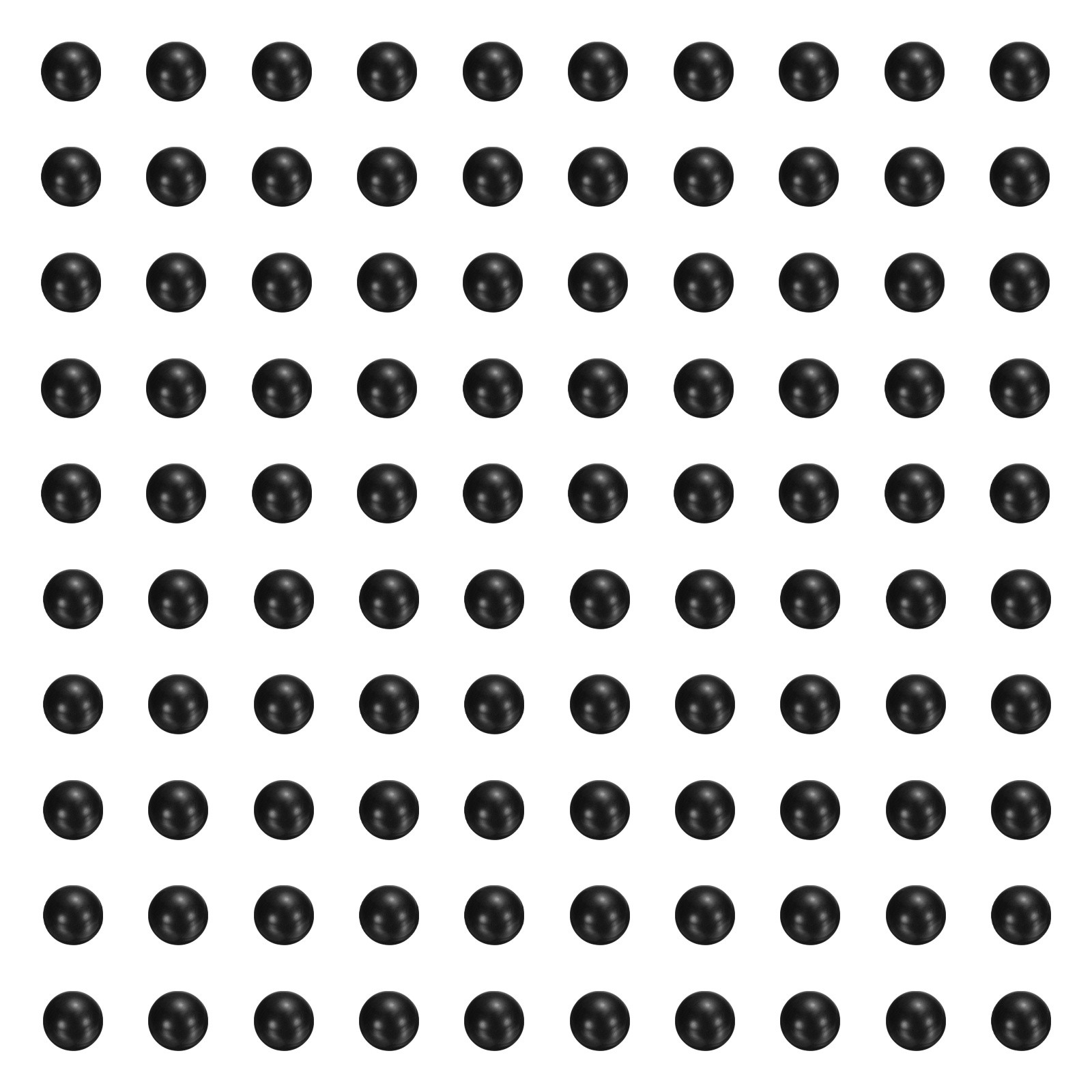 100pcs PP Plastic Bearing Balls G2 1/4″(6.35mm) Solid Plastic Balls, Black