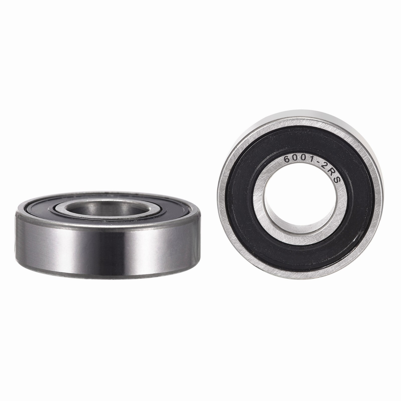 2 pcs ABEC-5 6001-2RS Rubber Double Sealed Deep Groove Ball Bearings 12x28x8mm