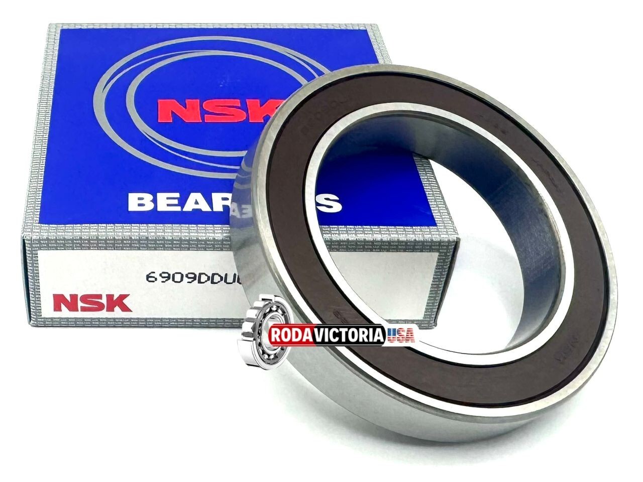 NSK 6909 DDU CM DEEP GROOVE RADIAL BALL BEARING 6909 2RS RS 45x68x12 mm