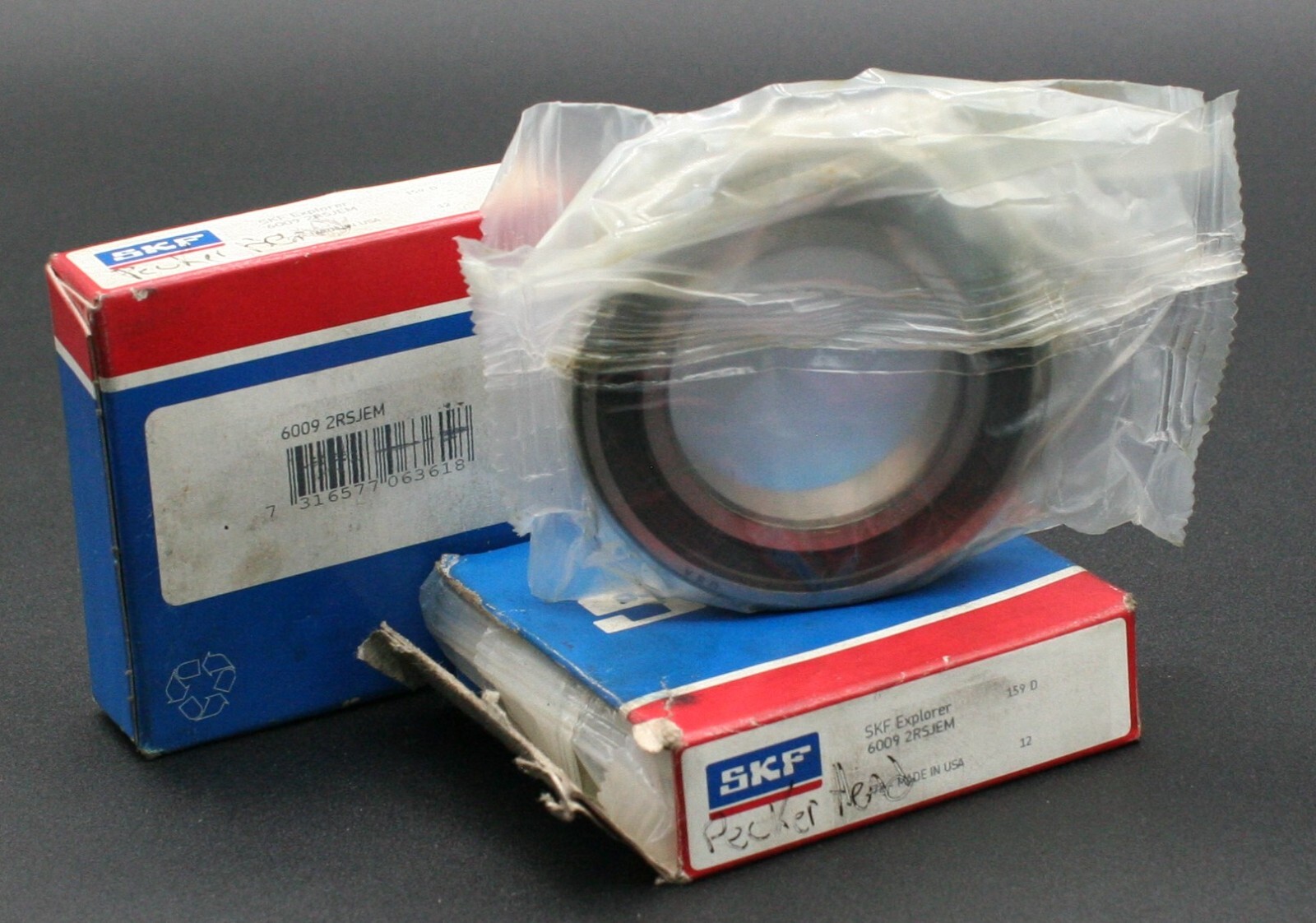 One SKF 6009 2RSJEM Deep Groove Bearing 45MM ID USA 6009 2RS1/C3GJN NEW