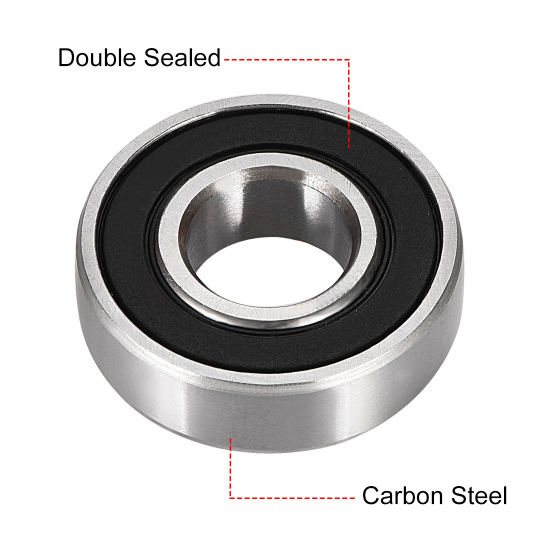 10pcs 6001-2RS Deep Groove Ball Bearings High Carbon Steel Double Sealed