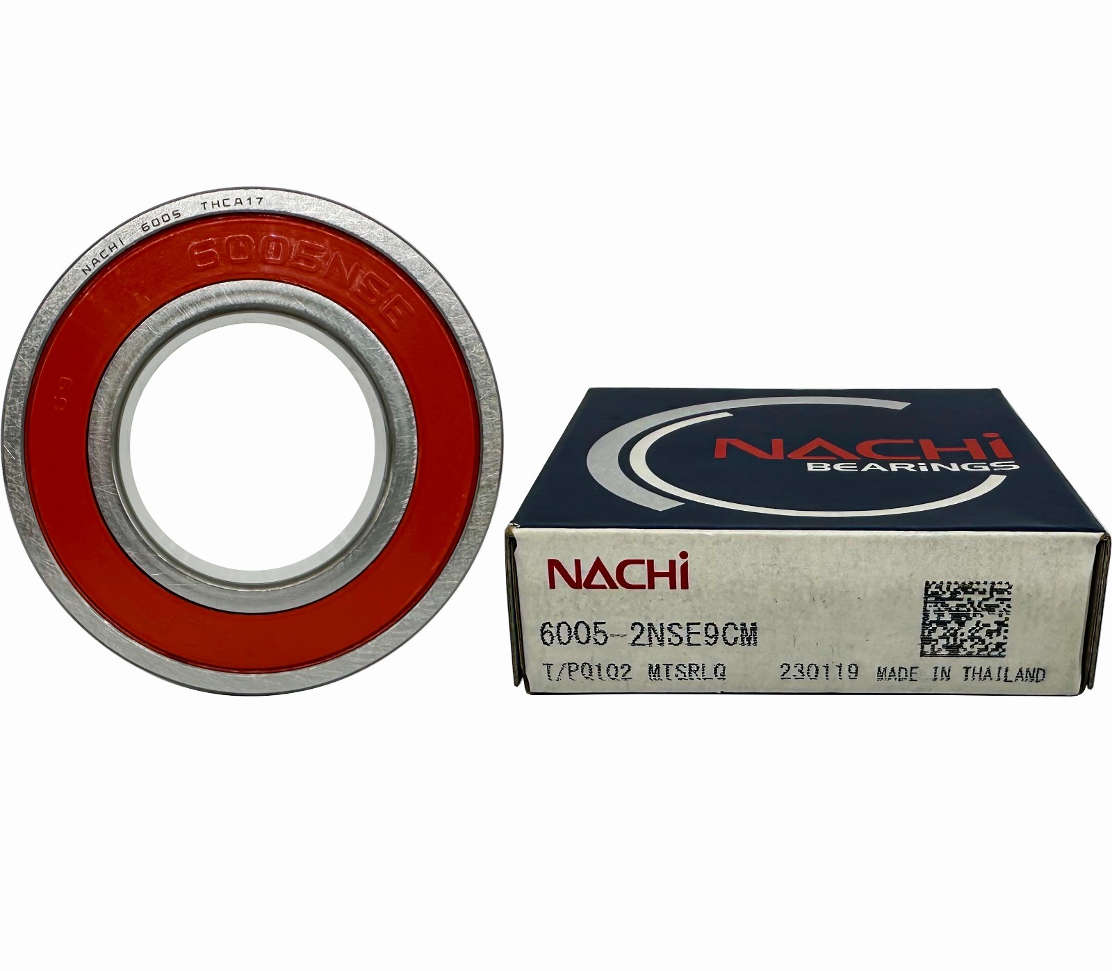 2PACK NACHI Brand 6005-2NSE9CM 25X47X12MM Double Rubber Seal Ball Bearings 6005R