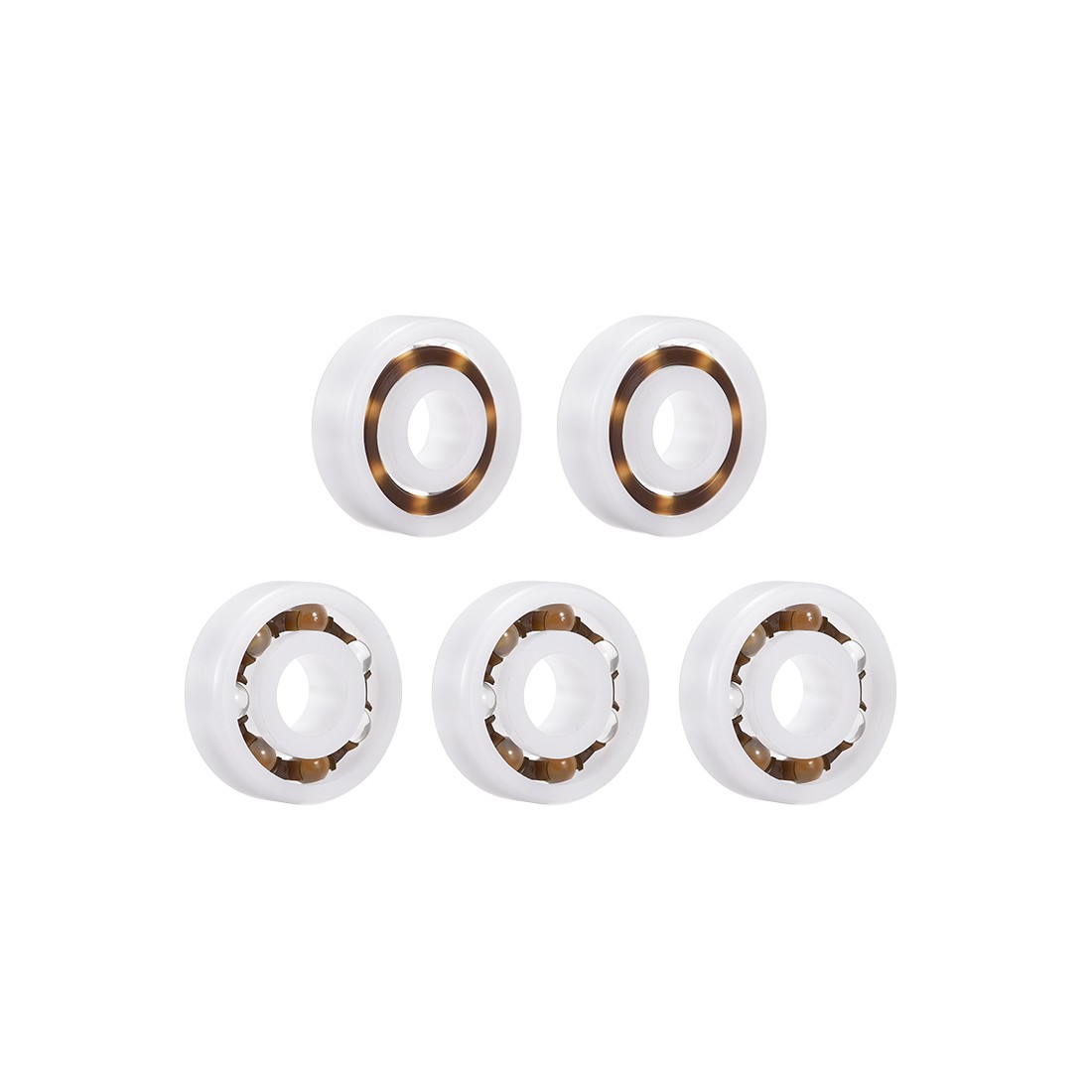 694 Plastic Bearings 4x11x4mm Glass Ball Nylon Cage 5pcs