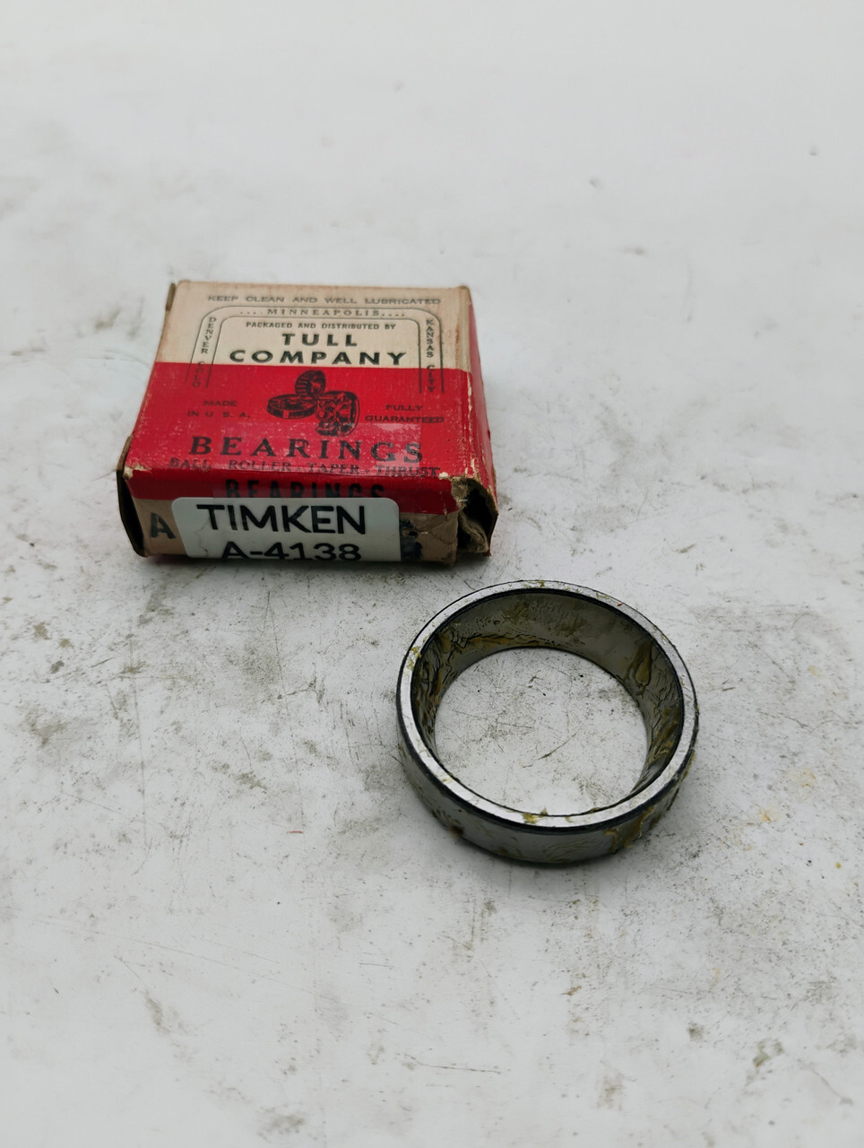 Timken A-4138 Steering Gear Worm Bearing Cup 1949-1954 Chrysler NOS
