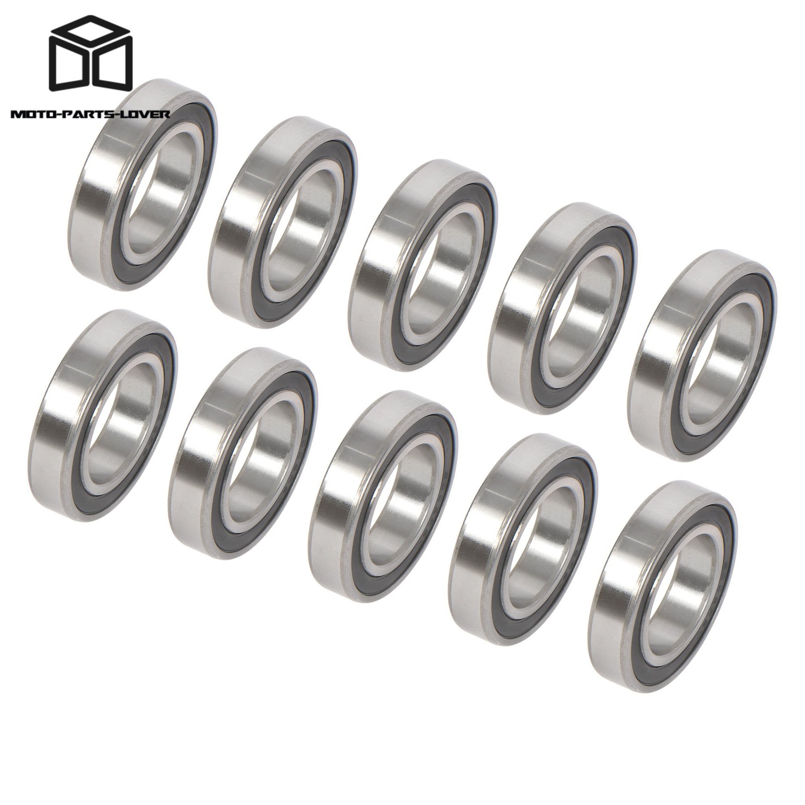 40x68x15mm 6008-2RS Bearings 10pcs Double Rubber Sealed