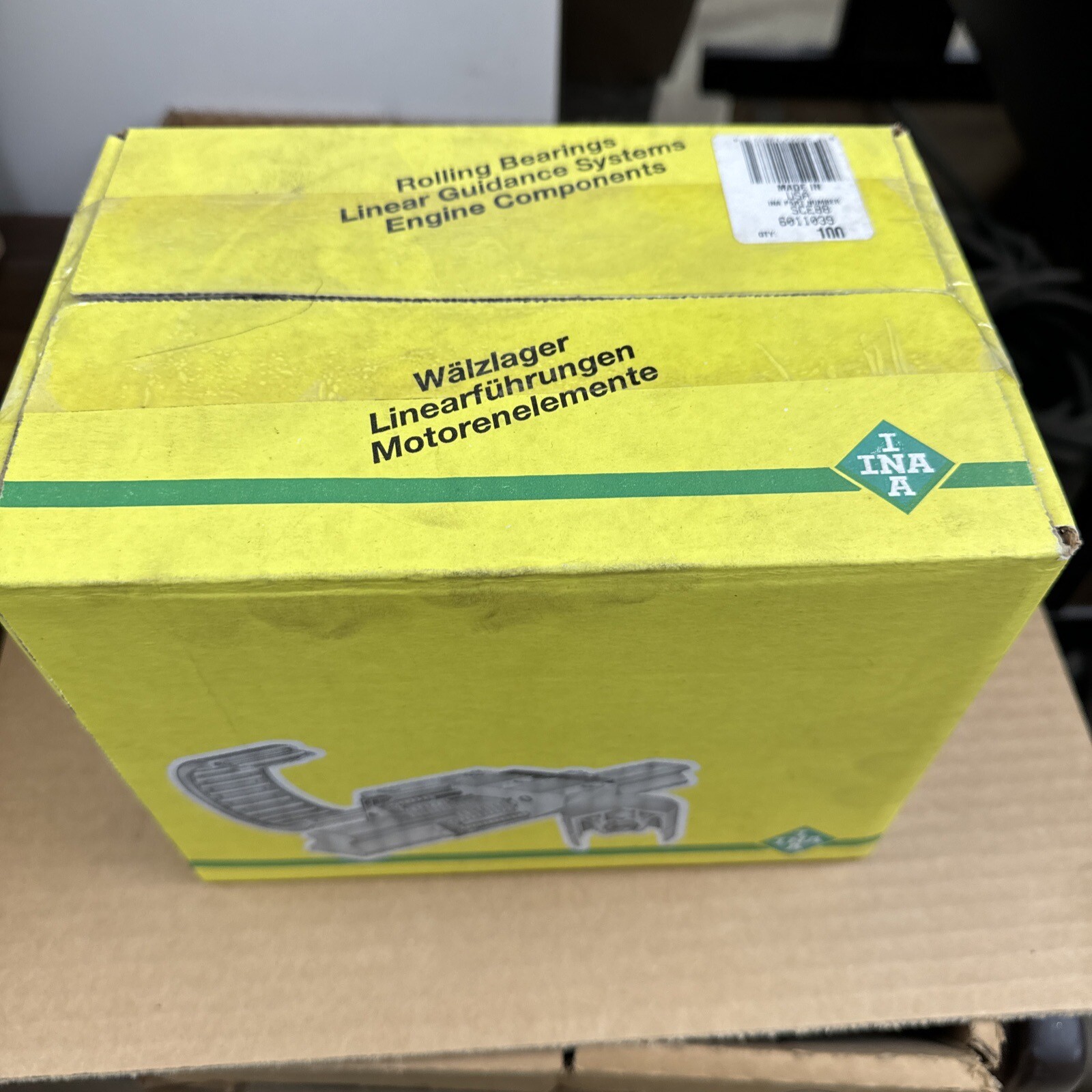 SCE88 NEEDLE ROLLER BEARING (1/2” x 11/16” x 1/2”) INA NOS (case of 100 units)