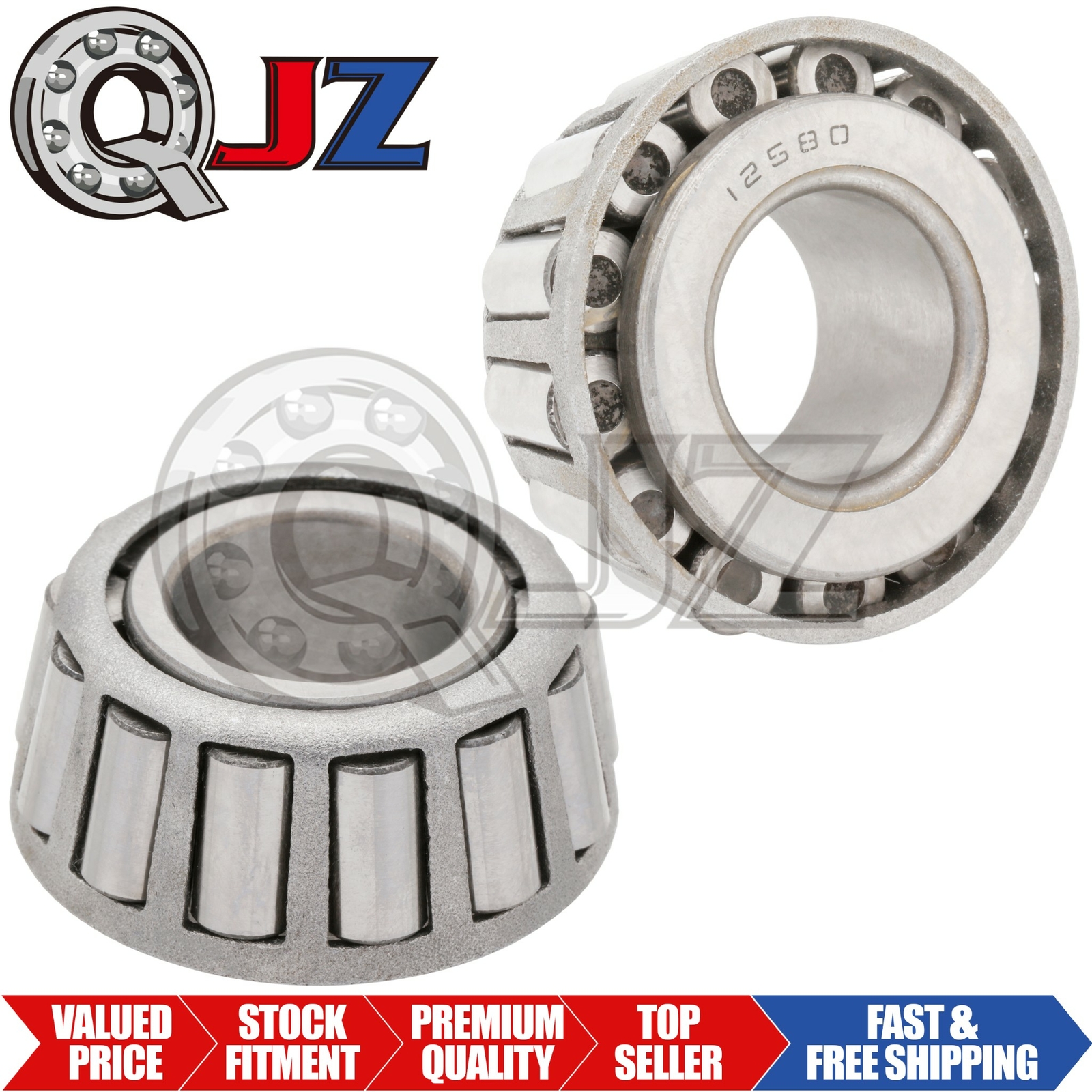 [2-Pack] 12580 Tapered Roller Inner Ring Cone 0.8125″ (Bore) x 0.7812″ (Width)