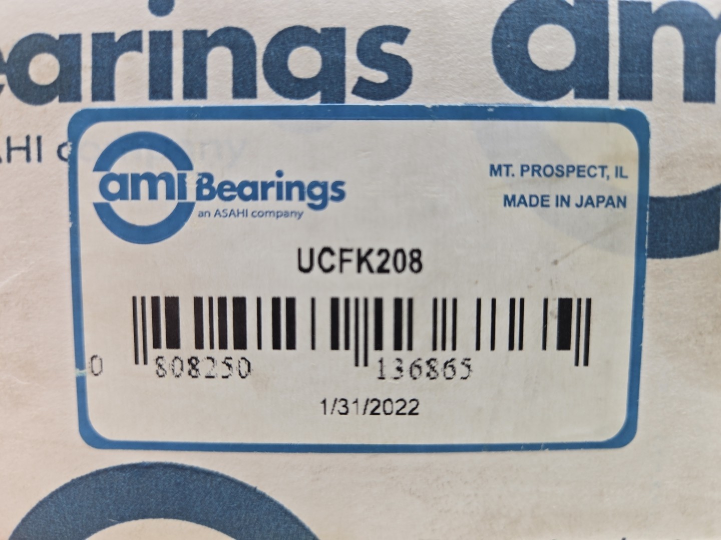 Ami Bearings UCFK208 Flange Bracket Bearing 40mm Bore 1-9/16″ 3 Bolt New