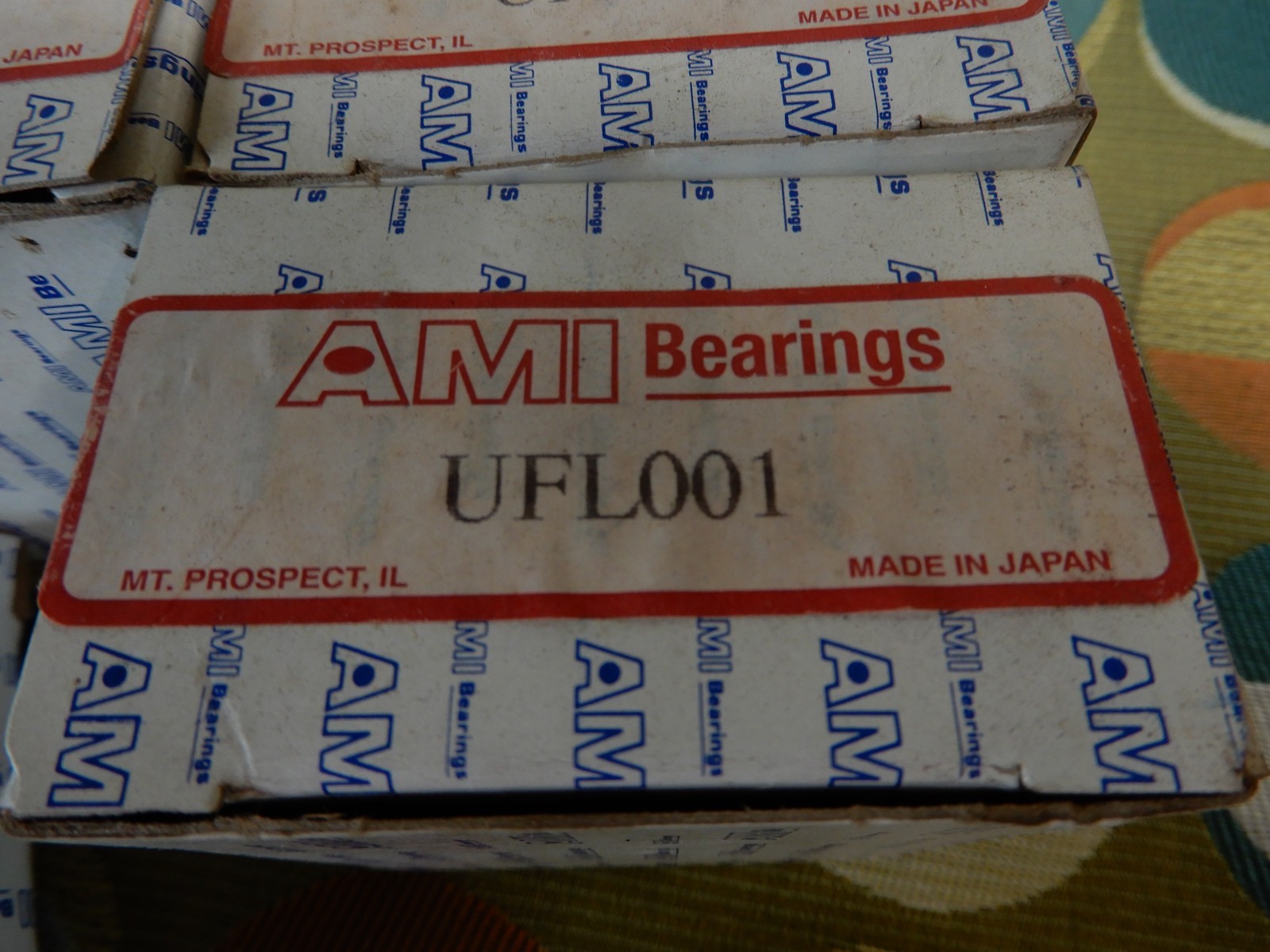 AMI Bearing UFL001 – 2 Bolt Flanged Mounted Bearings Qty 8 NOS ECC Collar 12mm