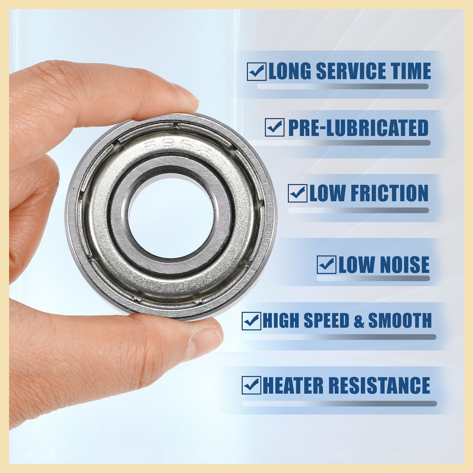 10pcs 6x15x5 mm Double Metal Shield 696-ZZ Single Row Deep Groove Ball Bearings