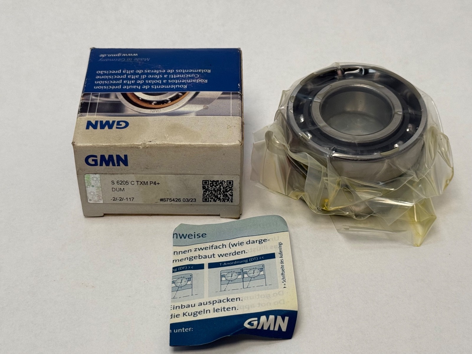 GMN S-6205-C-TXM-P4-DUM Bearing 7205-C-T-DUM-P4 S6205CTXMAP4-DUM 25x52x15 mm