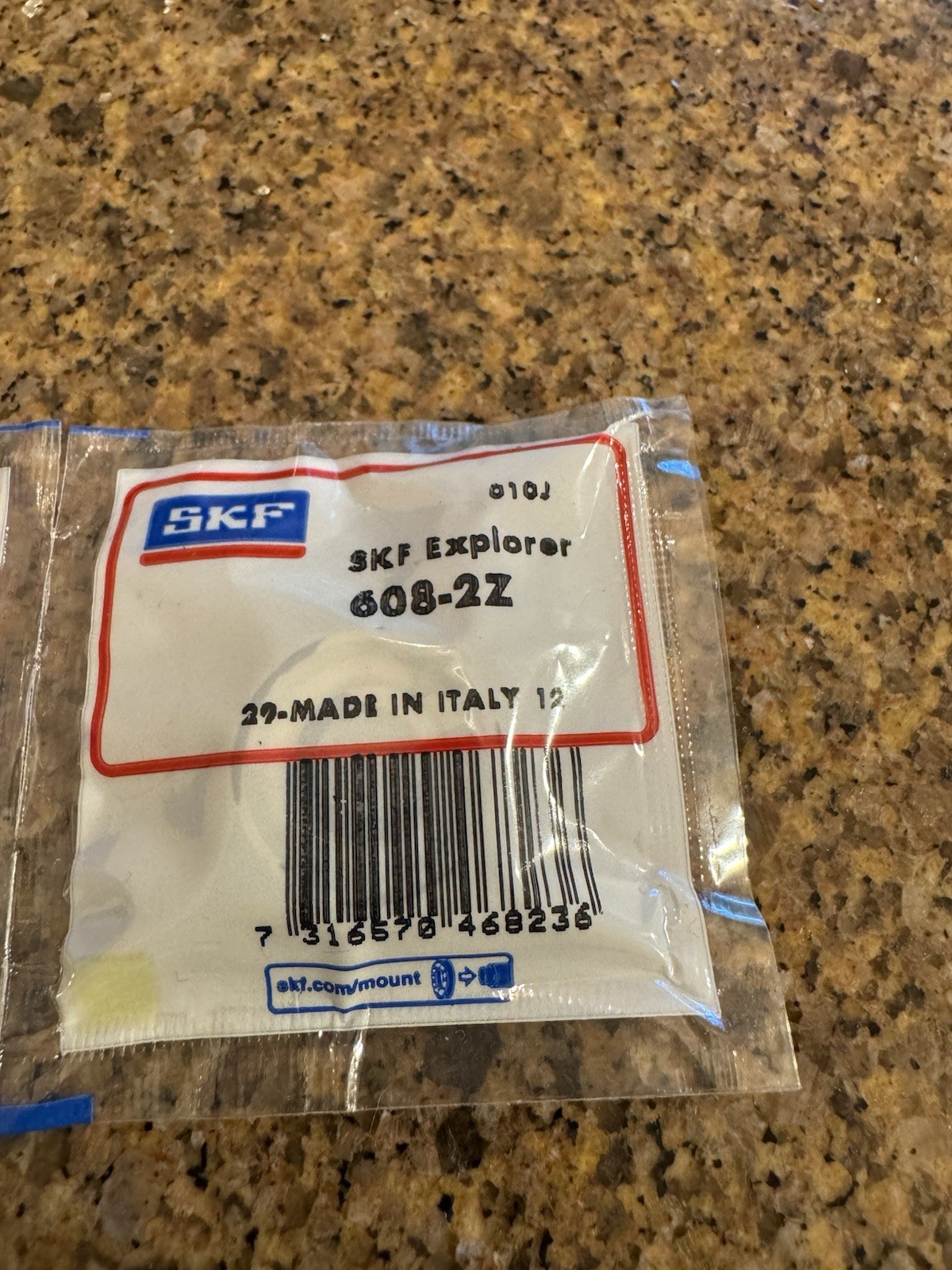 SKF 608 2Z DEEP GROOVE BALL BEARING, METAL SHIELDED 8x22x7 mm