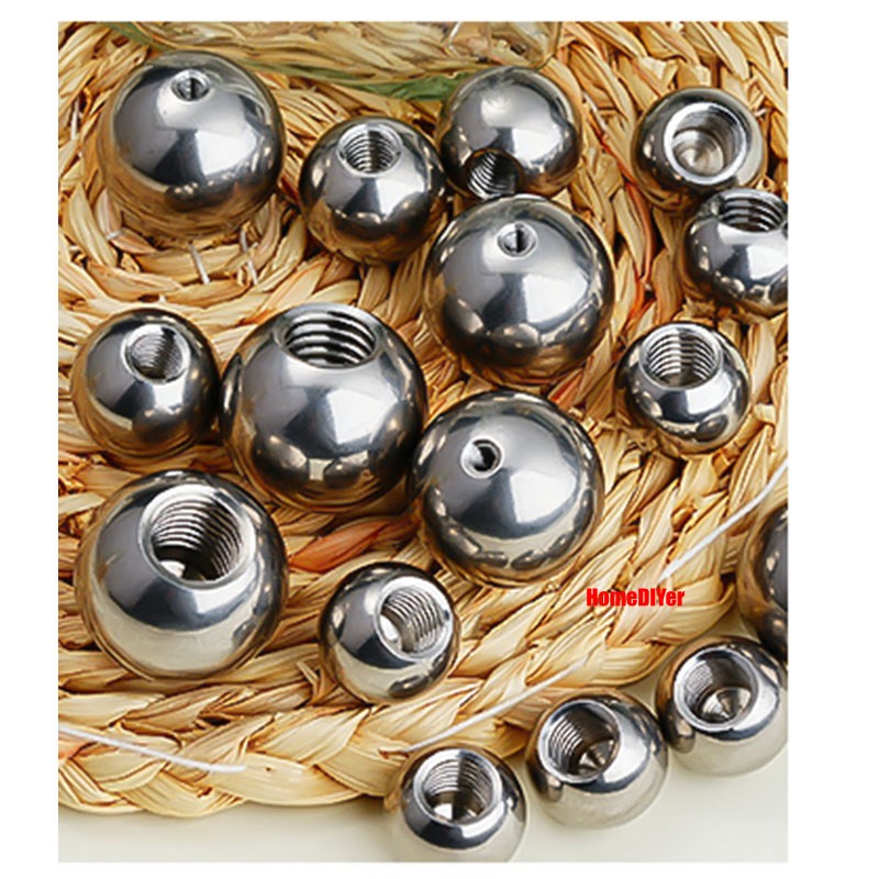 Round Ball 304 Stainless Steel Blind Hole Balls Threaded M2 M3 M4-M12 Ø 5mm~25mm