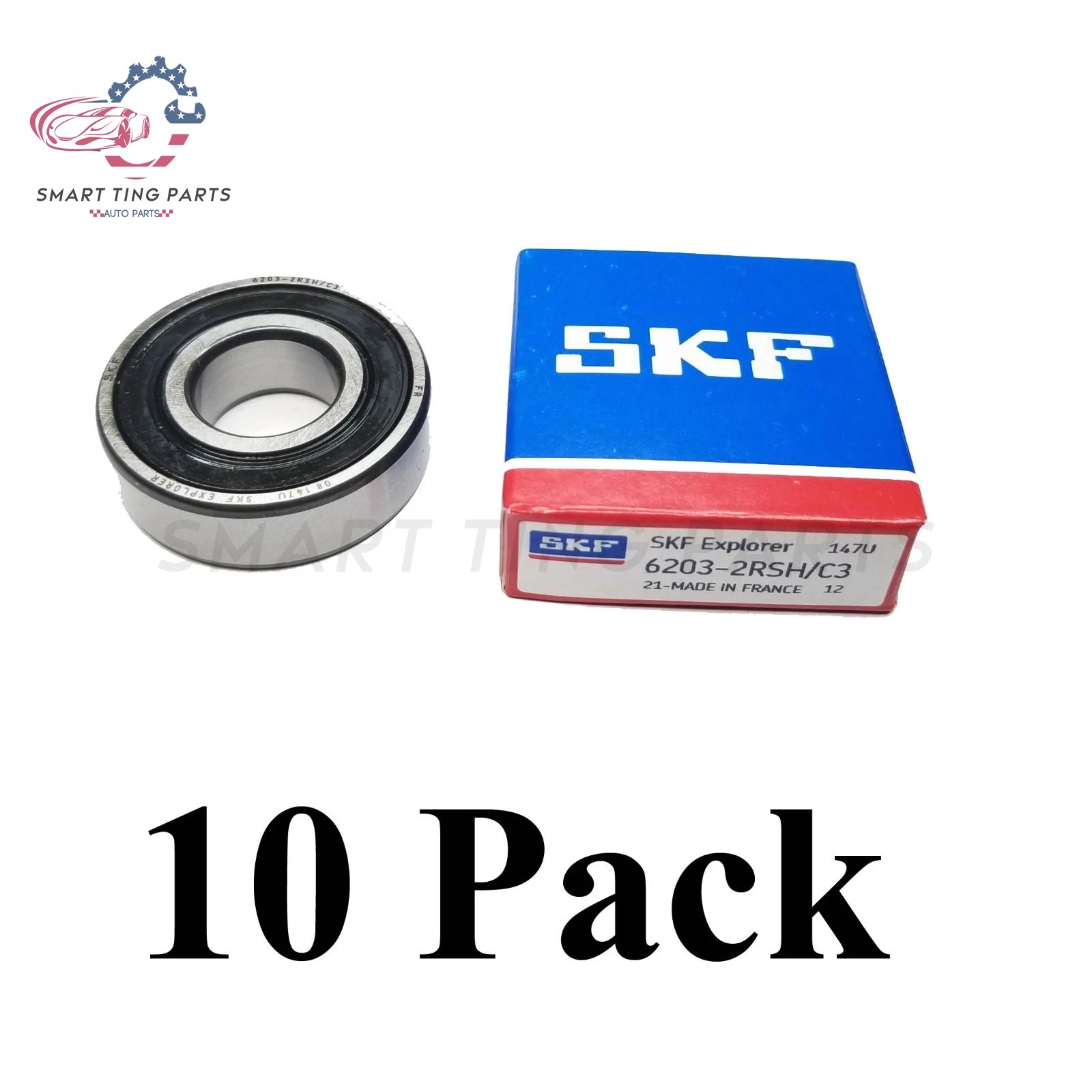 New 10 X Ball Bearings For SKF BEARING 6203 2RSH/C3 6203-2RS 6203RS 17x40x12 mm