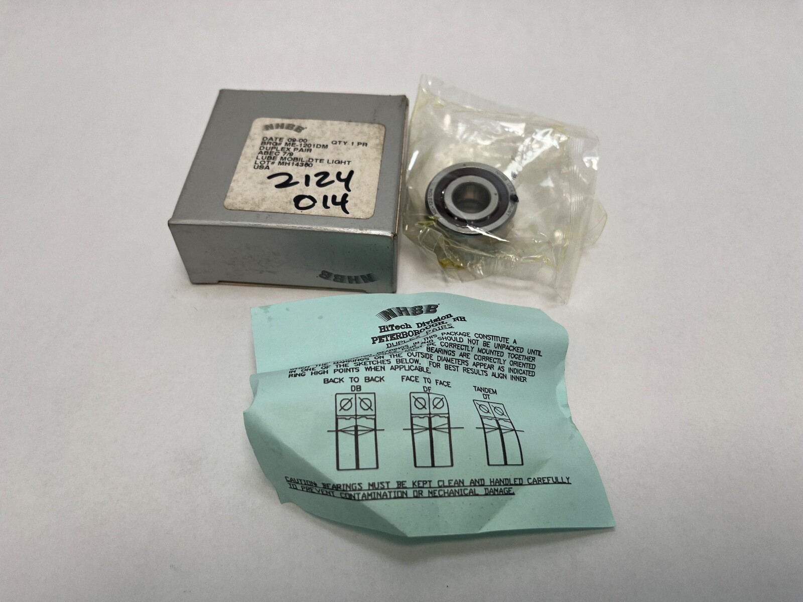 NHBB ME-1201DM Bearing 12x32x10 mm ME-1201-DM 7201-C-TPA-P4-DUM USA 2 Pcs