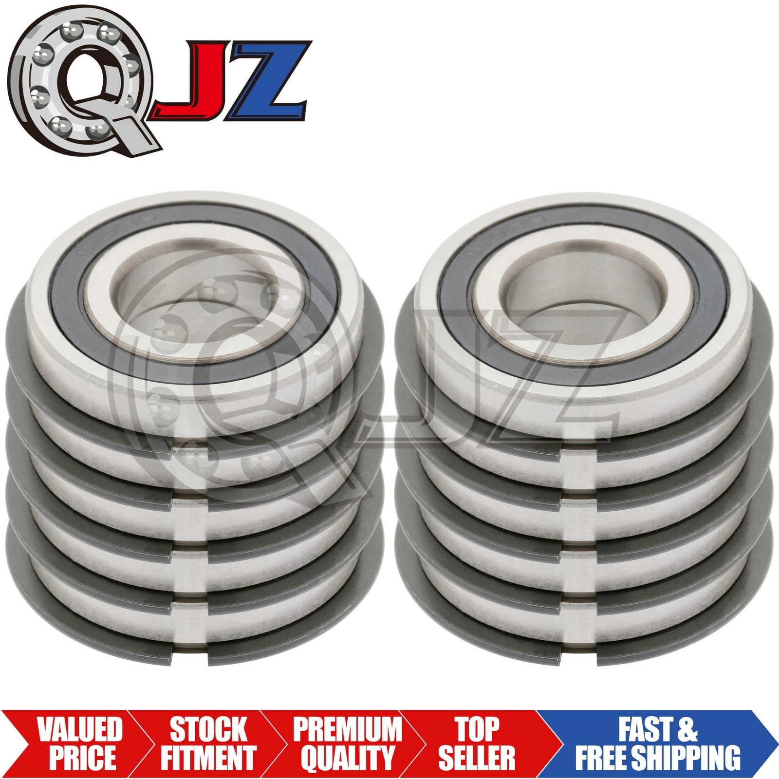 [10-Pack] R10-2RS-NR Radial/Deep Groove Ball Bearing 0.625in x 1.375in x 0.340in
