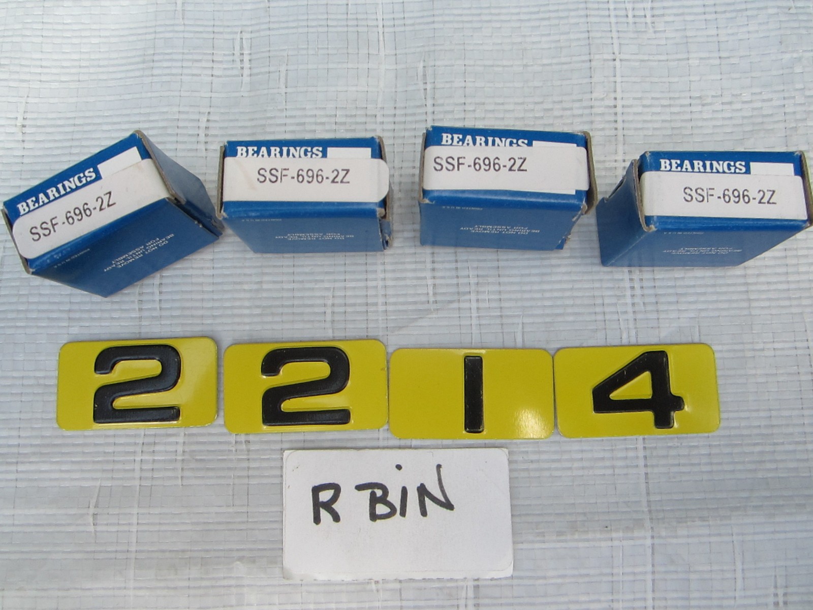 NMB SSF-696-2Z DOUBLE SHIELDED MINI BALL BEARING LOT OF 4 SSF6962Z