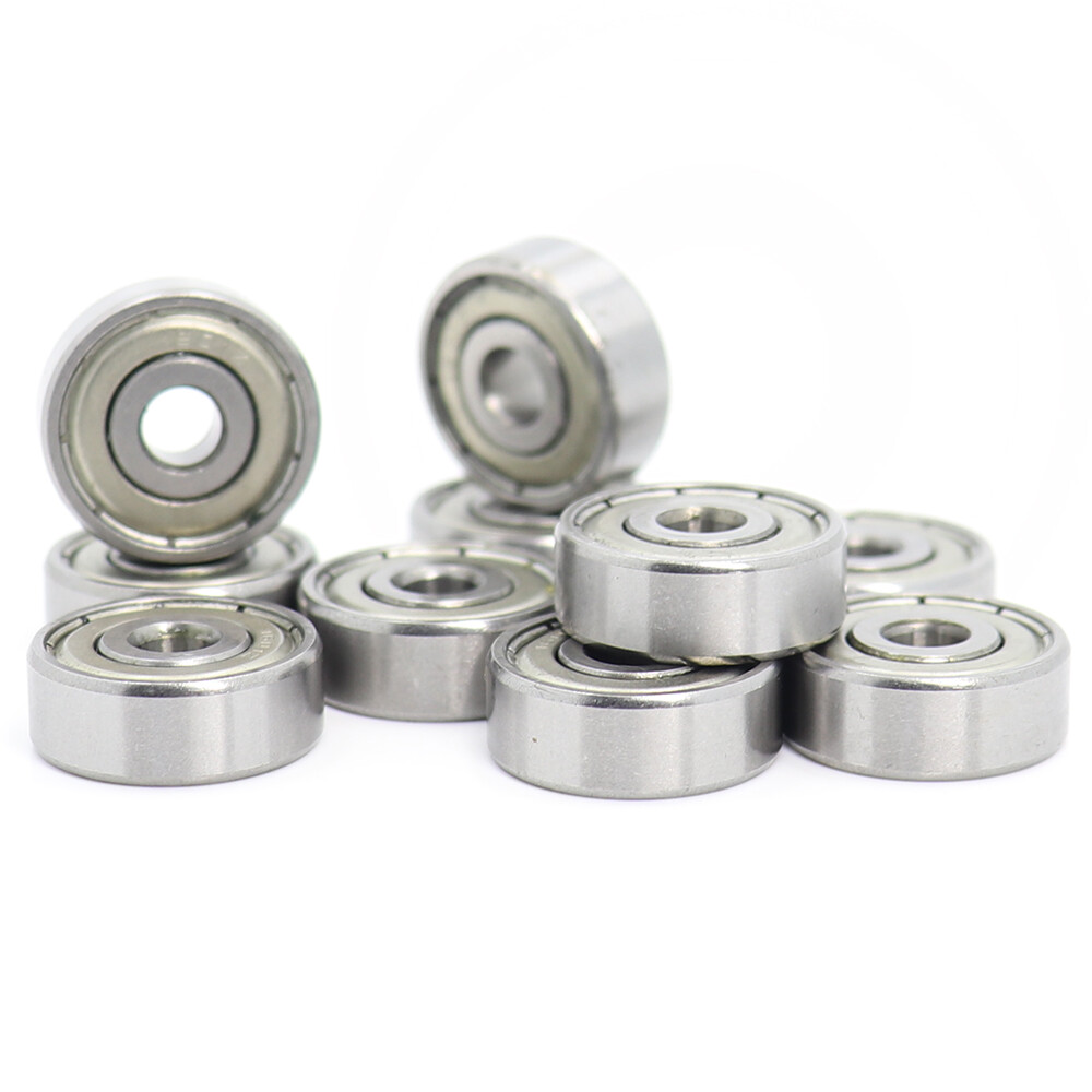 10Pcs – 1601ZZ 3/16″ X 11/16″ X 1/4″ Double Shield Ball Bearing Inch Bearings