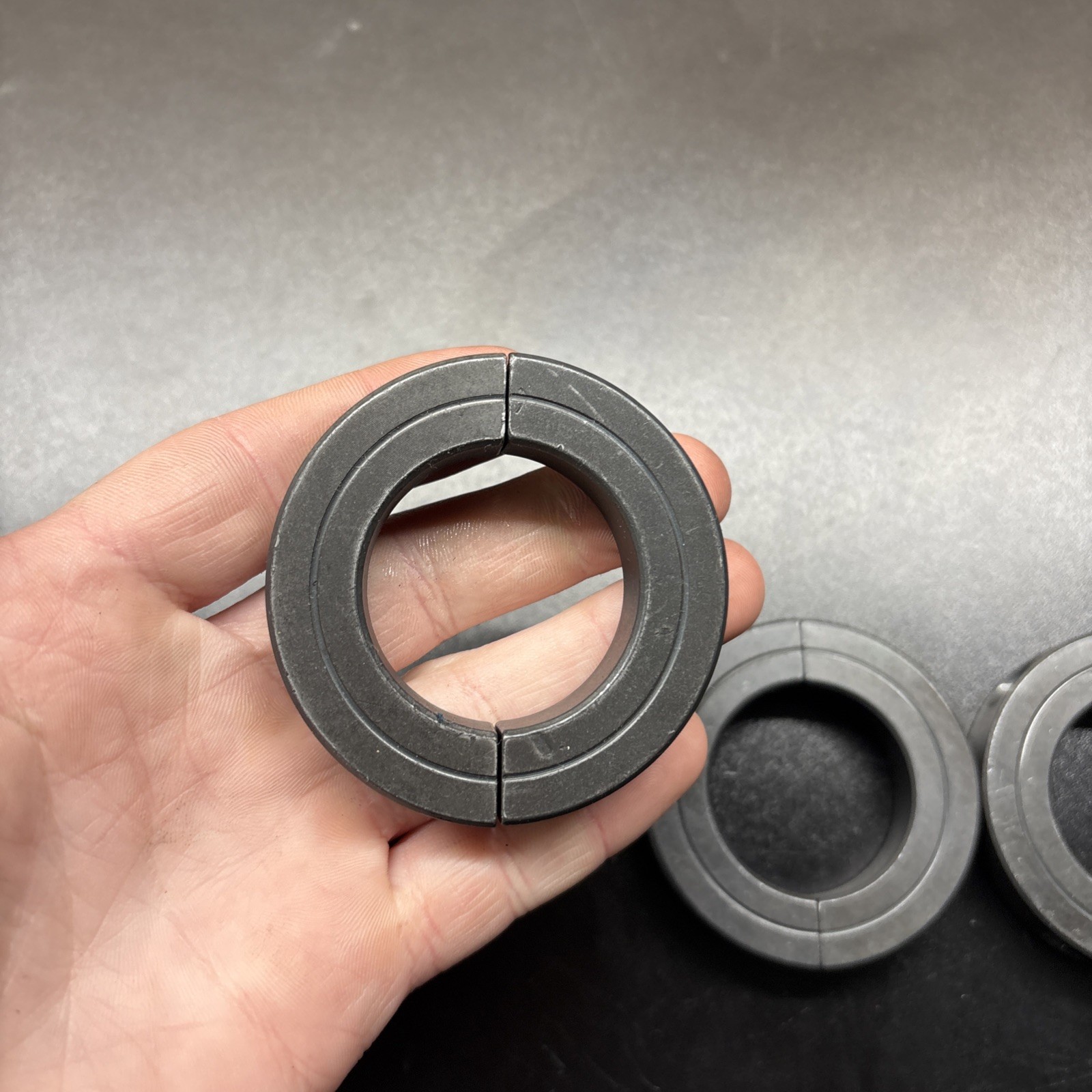 Dayton CCI502SH 1/2 Double Heavy Split Shaft Collar Black Oxide 3 Pack