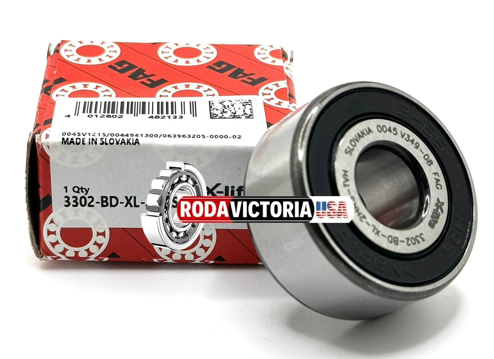 FAG 3302 BD XL 2HRS TVH C3 ANGULAR CONTACT BEARING, RUBBER SEALED 15x42x19mm