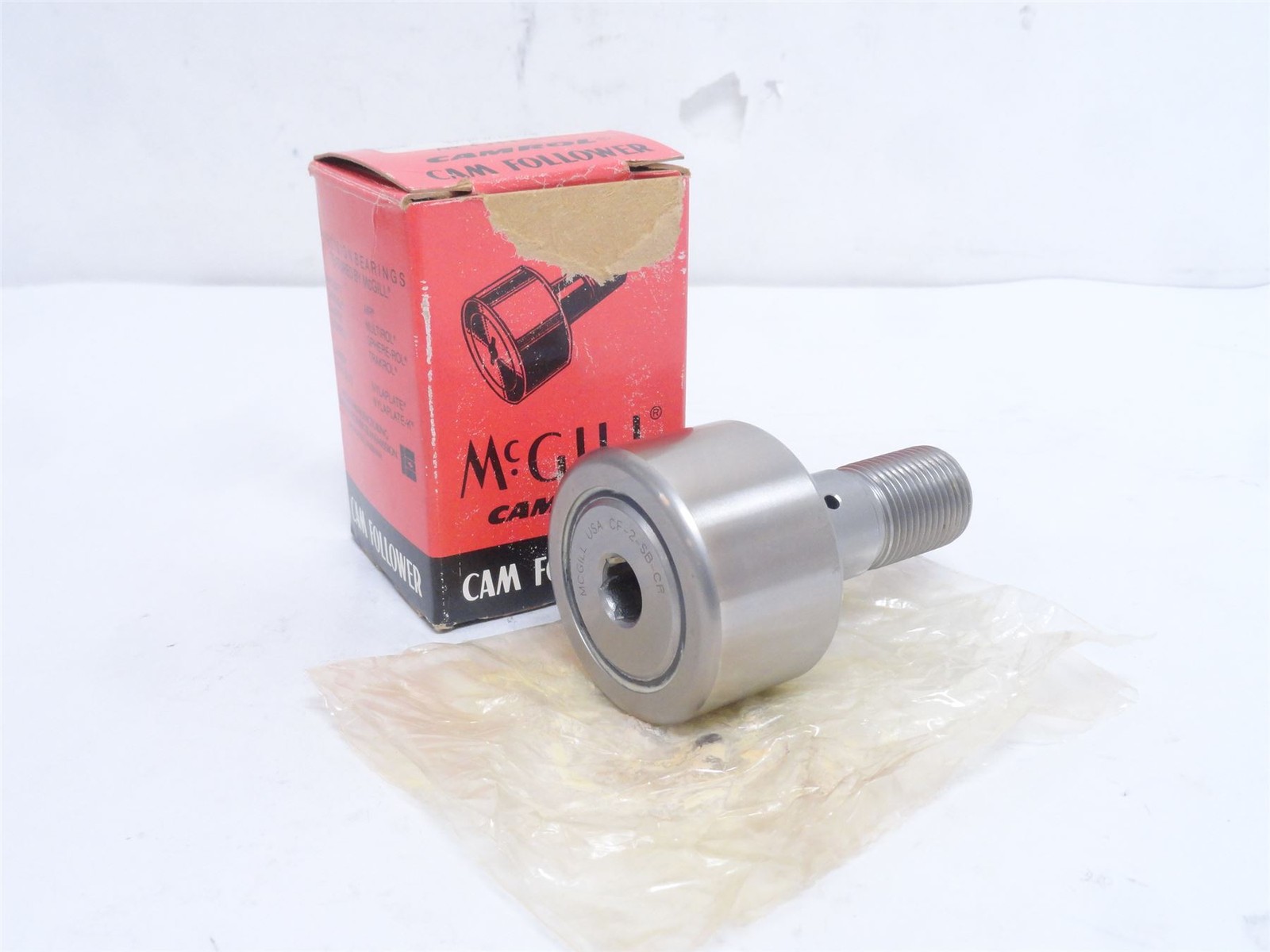 251364 New In Box; McGill CF2SB Flat Cam Follower; 2″OD x 1-1/4″ Width