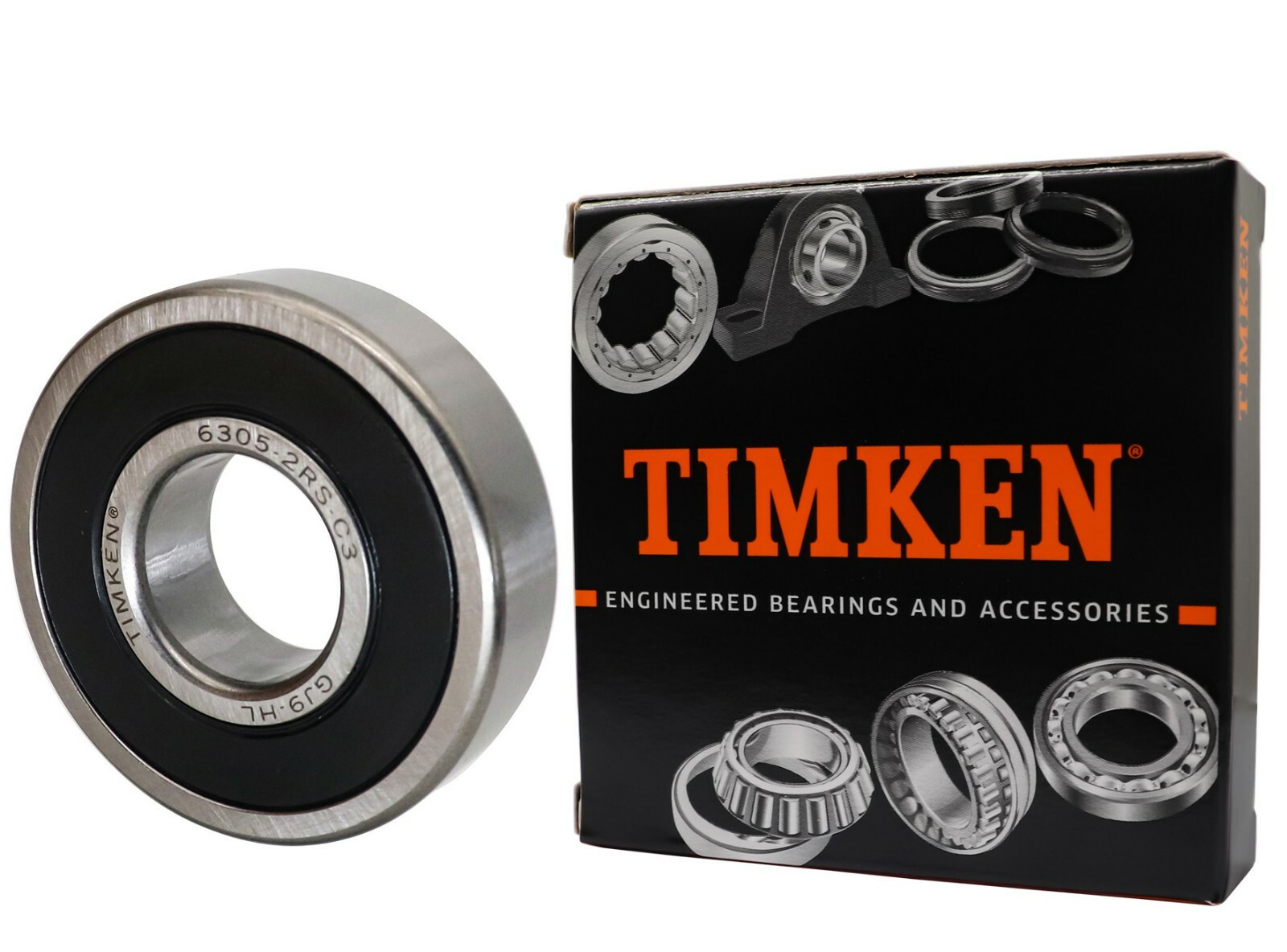(2 PACK) TIMKEN 6305-2RS/C3 Double Rubbers Seal Ball Bearing 25X62X17mm NEW