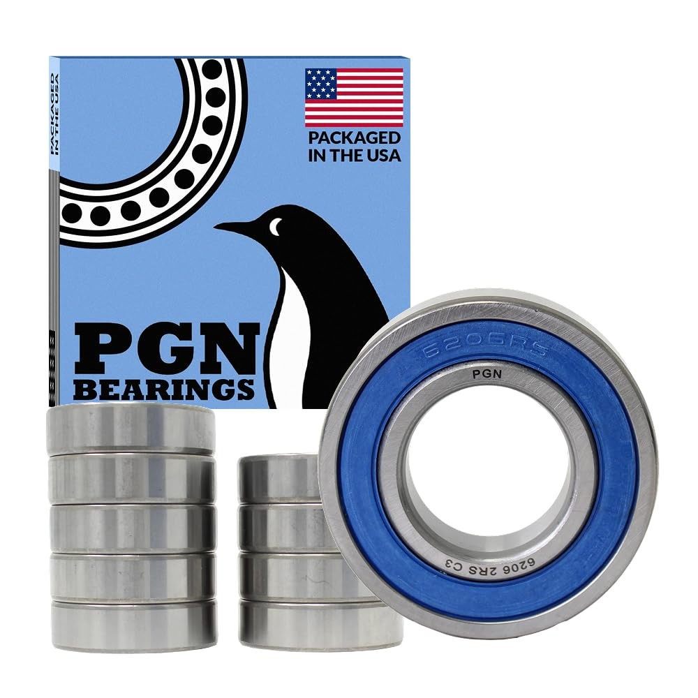 62062RS Bearing Lubricated Chrome Steel Sealed Ball 30x62x16mm 10 Pack