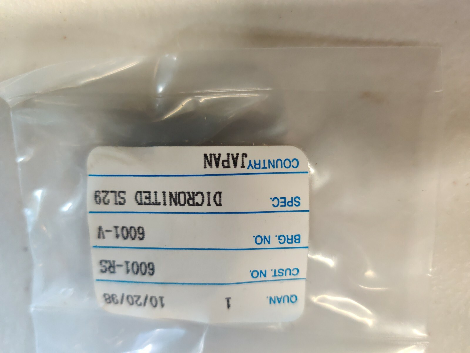 6001V NSK New Single Row Ball Bearing DICRONITE dry lubricant coated (aerospace)