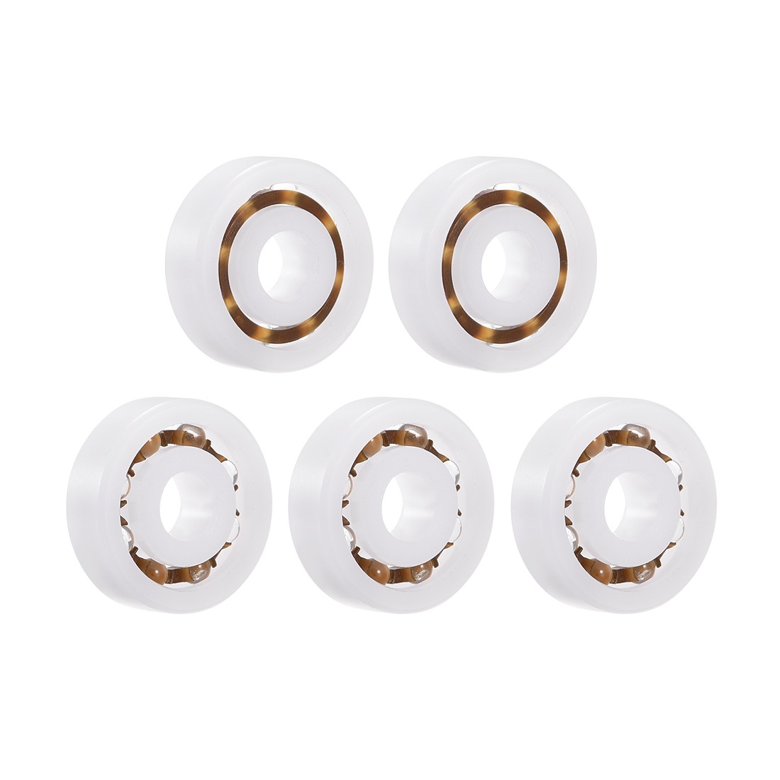 POM625 Plastic Bearings 5x16x5mm Glass Ball Nylon Cage 5pcs
