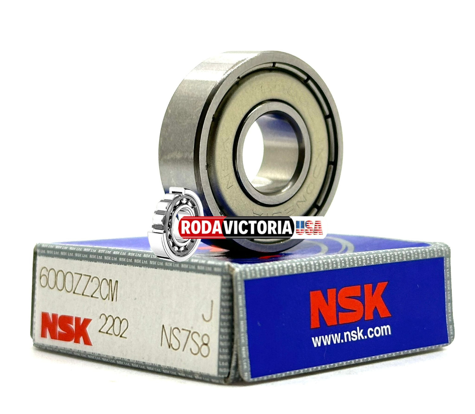 NSK 6000 ZZ CM DEEP GROOVE BALL BEARING, METAL SHIELDED 10x26x8mm