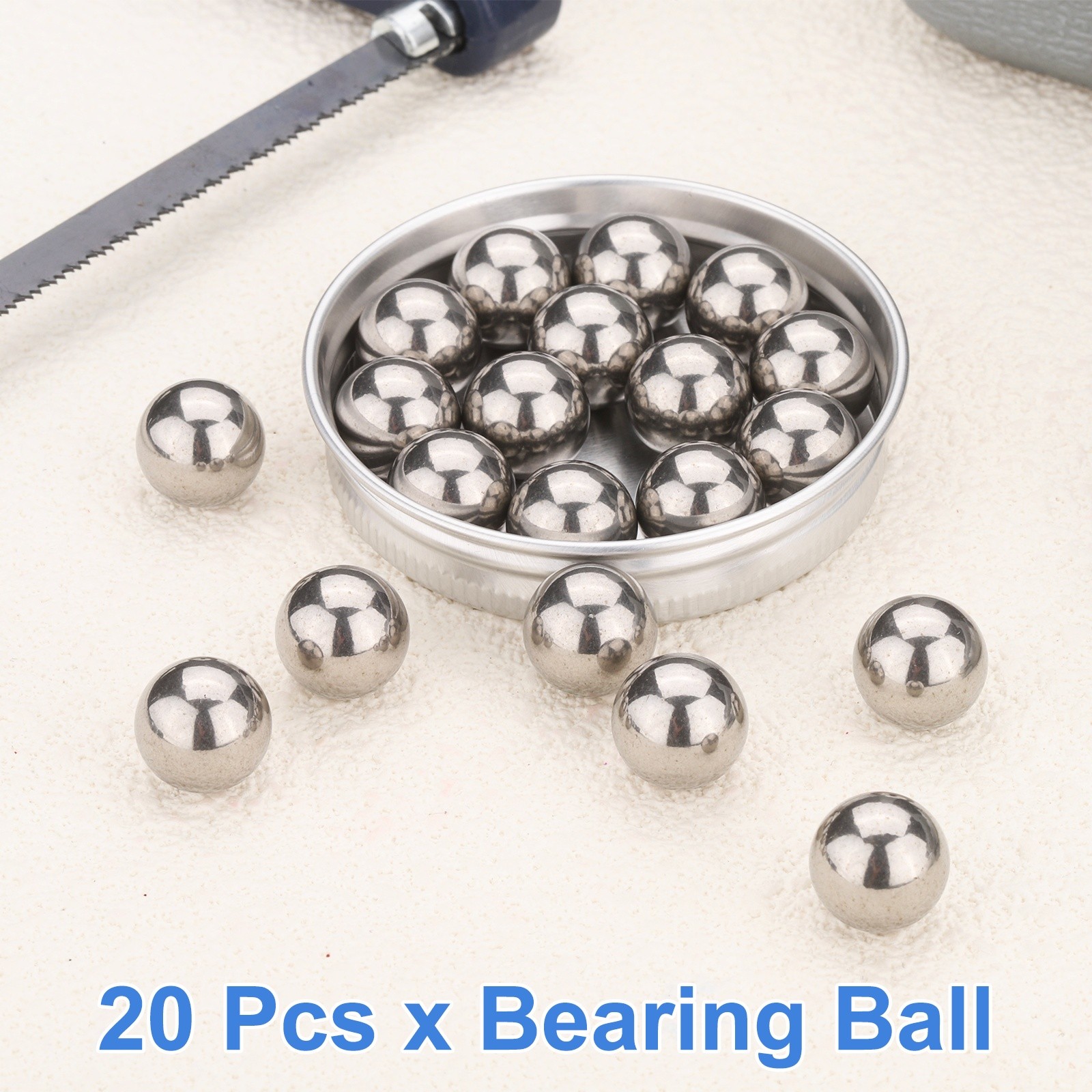 20Pcs 12mm Bearing Balls, 316L Stainless Steel G200 Precision (Mirror Polished)