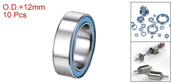 10Pcs MR128-2RS Deep Groove Bearing 8x12x3.5mm Double Sealed Chrome Steel ABEC-7