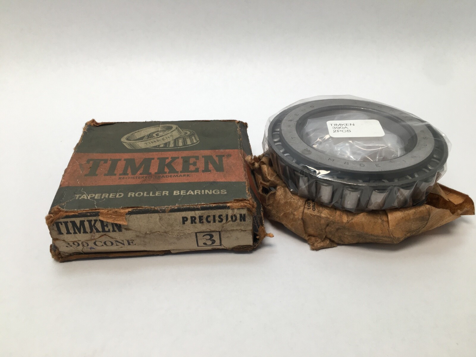 Timken 390A-3 Taper Roller Bearing Cone 2-1/4″ ID 390 A *3 USA 2 pcs