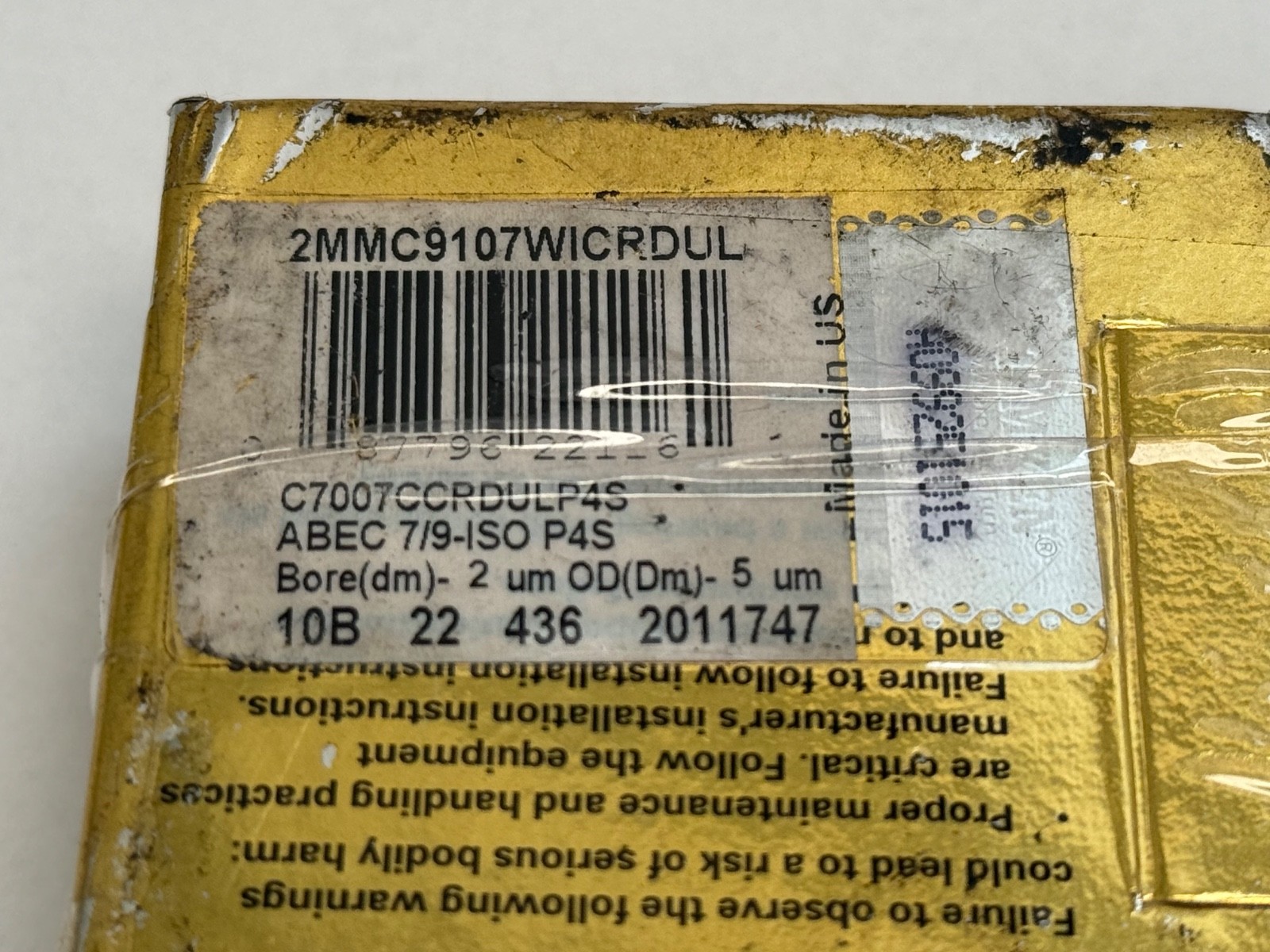 Timken 2MMC9107WI-DUL Angular Bearing 35x62x14 mm 7007CD/HCP4ADGA Hybrid Ceramic