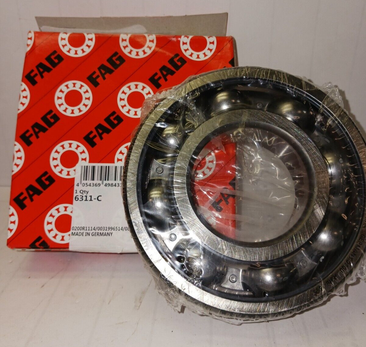 NEW FAG DEEP GROOVE BEARING, OPEN BOTH SIDE 6311-C