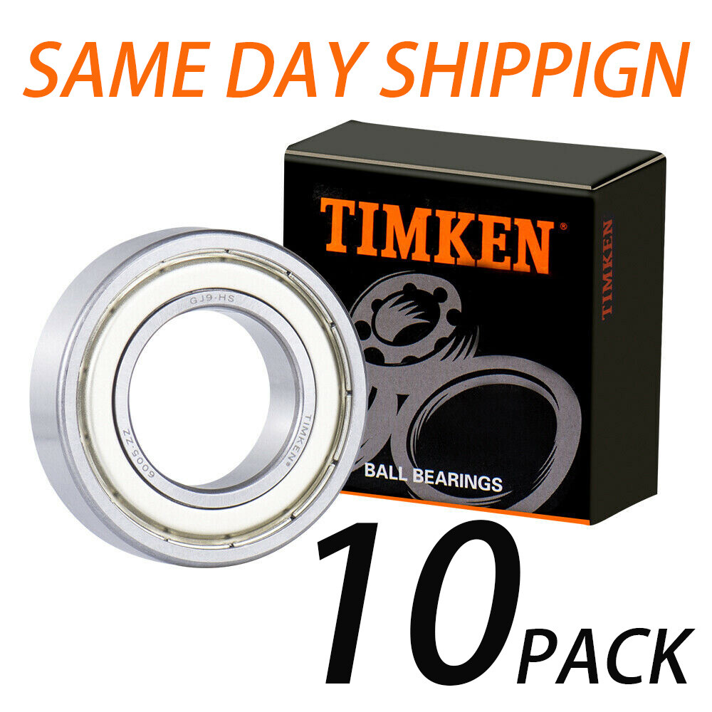 10PACK 6005ZZ 6005-2Z TIMKEN Bearings 25X47X12MM Double Metal Seal Bearings