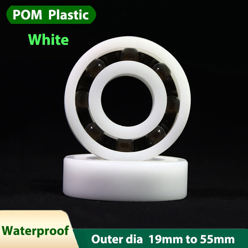 6mm – 30mm Glass Ball Bearing POM Plastic Deep Groove Bearings Waterproof ID
